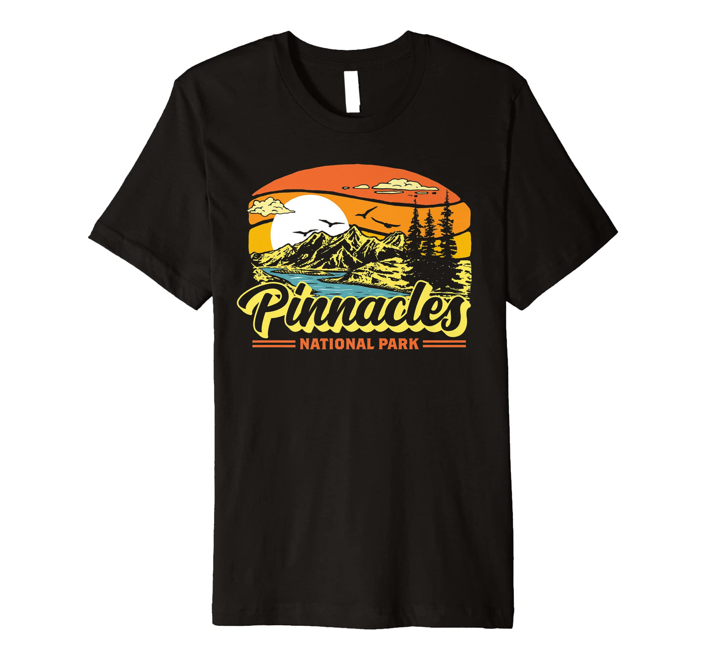 Pinnacles National Park 80S Mountain T-Shirt - Unique Graphic for Adults - T-Shirt, Sweatshirt, Hoodie