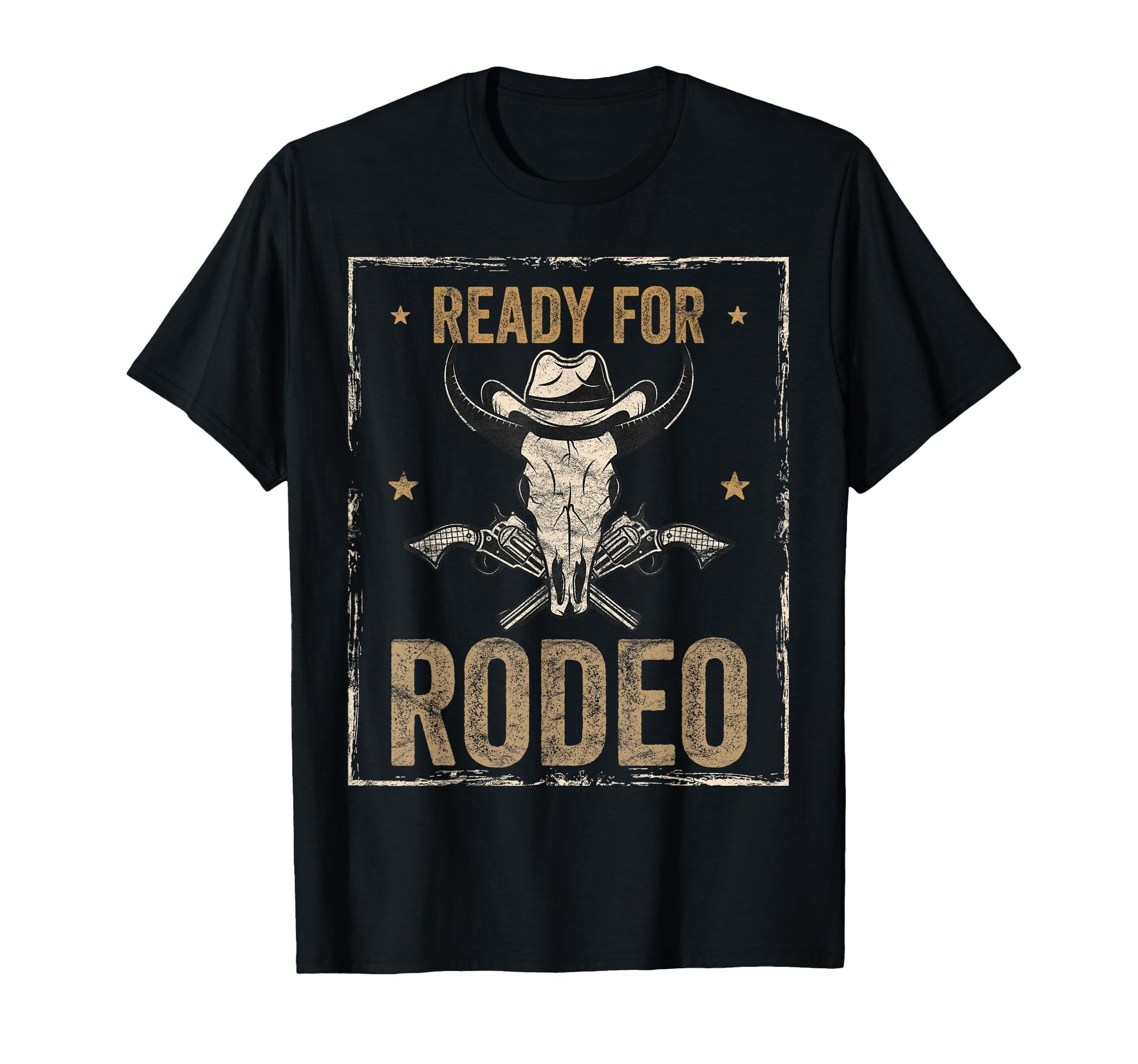Ready Rodeo Distressed Western T-Shirt - Casual Everyday Wear Men Women - T-Shirt, Sweatshirt, Hoodie