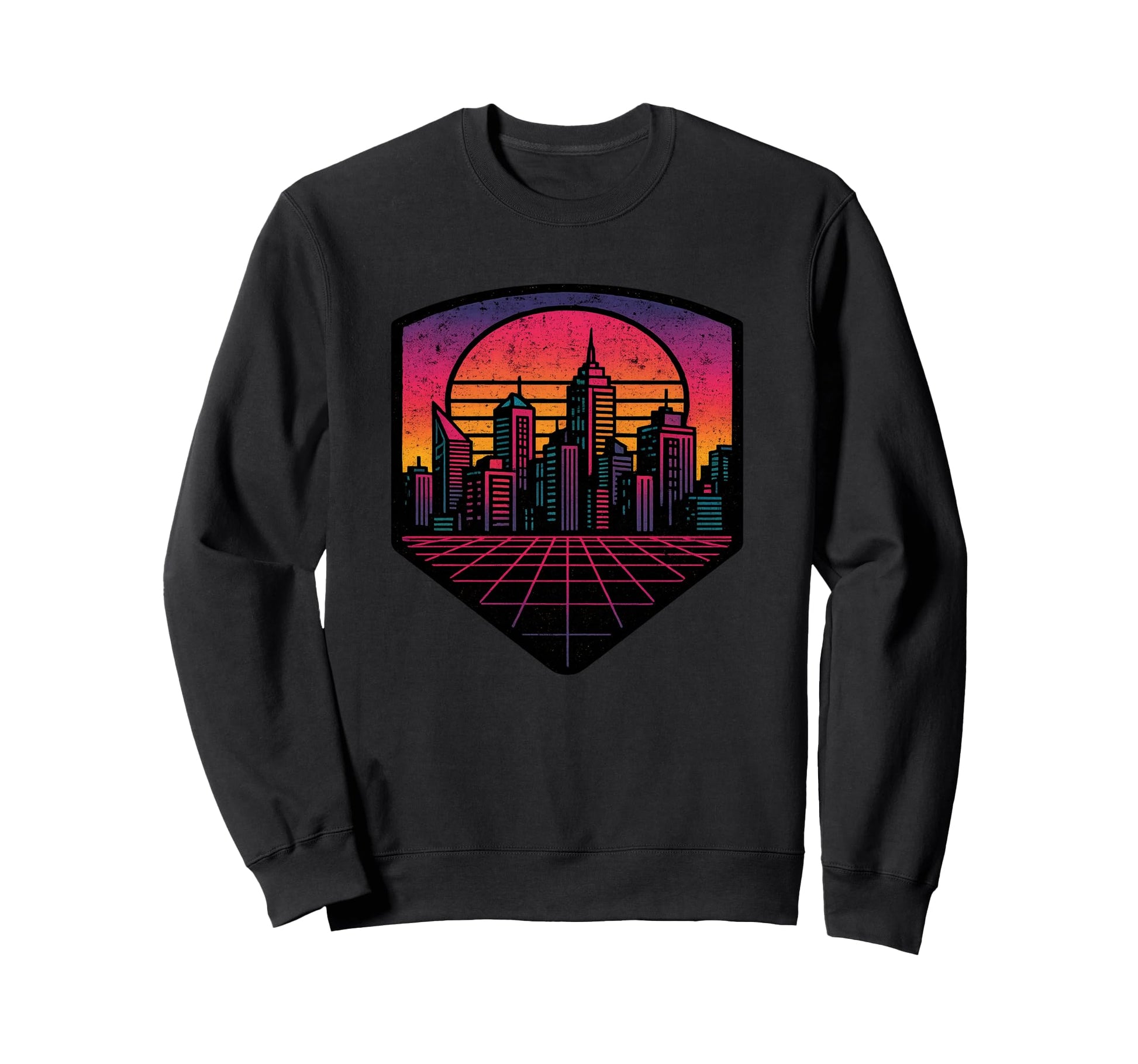 Synthwave City Sunset Vaporwave Sweatshirt - Streetwear Style Unisex - T-Shirt, Sweatshirt, Hoodie