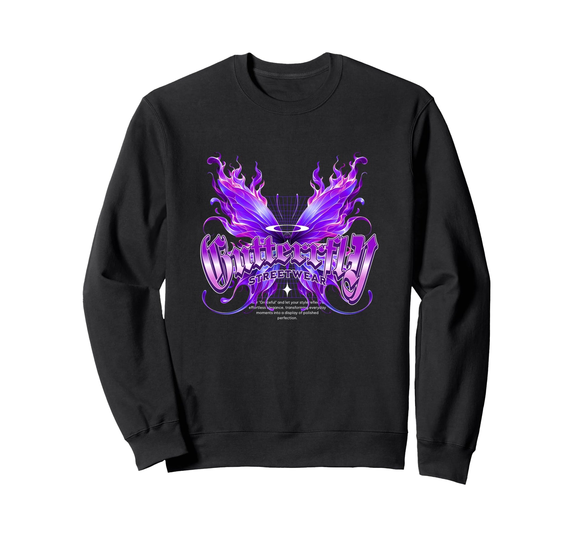 Butterfly Streetwear Y2K Grunge Sweatshirt - Minimalist Print Men Women - T-Shirt, Sweatshirt, Hoodie