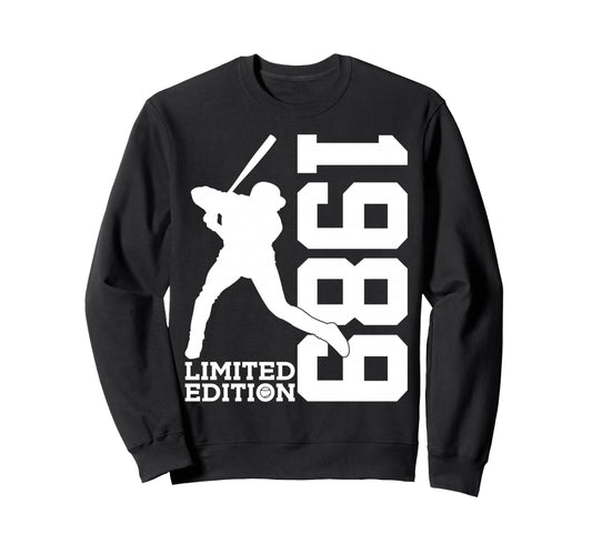 37Th Birthday Baseball 1989 Sweatshirt - Casual Everyday Wear Men Women - T-Shirt, Sweatshirt, Hoodie