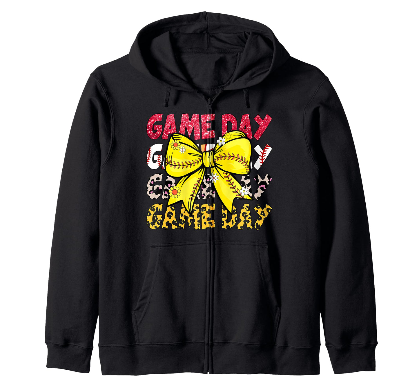 Game Day Baseball Bow Softball Sweatshirt - Streetwear Style Men Women - T-Shirt, Sweatshirt, Hoodie