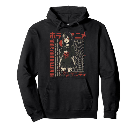 Anime Horror Aesthetic Soft Grunge Waifu Hoodie - Trendy Graphic Men Women - T-Shirt, Sweatshirt, Hoodie