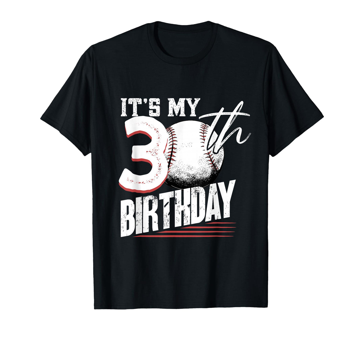 30 Year Old Baseball 30Th Birthday T-Shirt - Trendy Graphic for Adults - T-Shirt, Sweatshirt, Hoodie