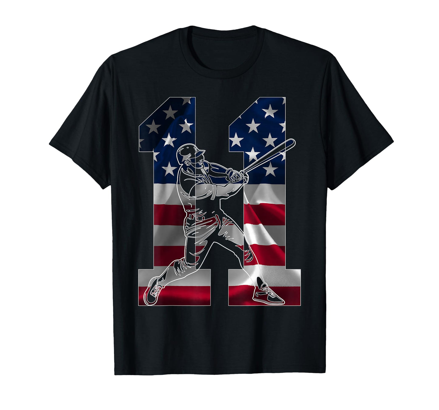 Number 11 Years Baseball 11Th T-Shirt - Aesthetic Graphic Men Women - T-Shirt, Sweatshirt, Hoodie