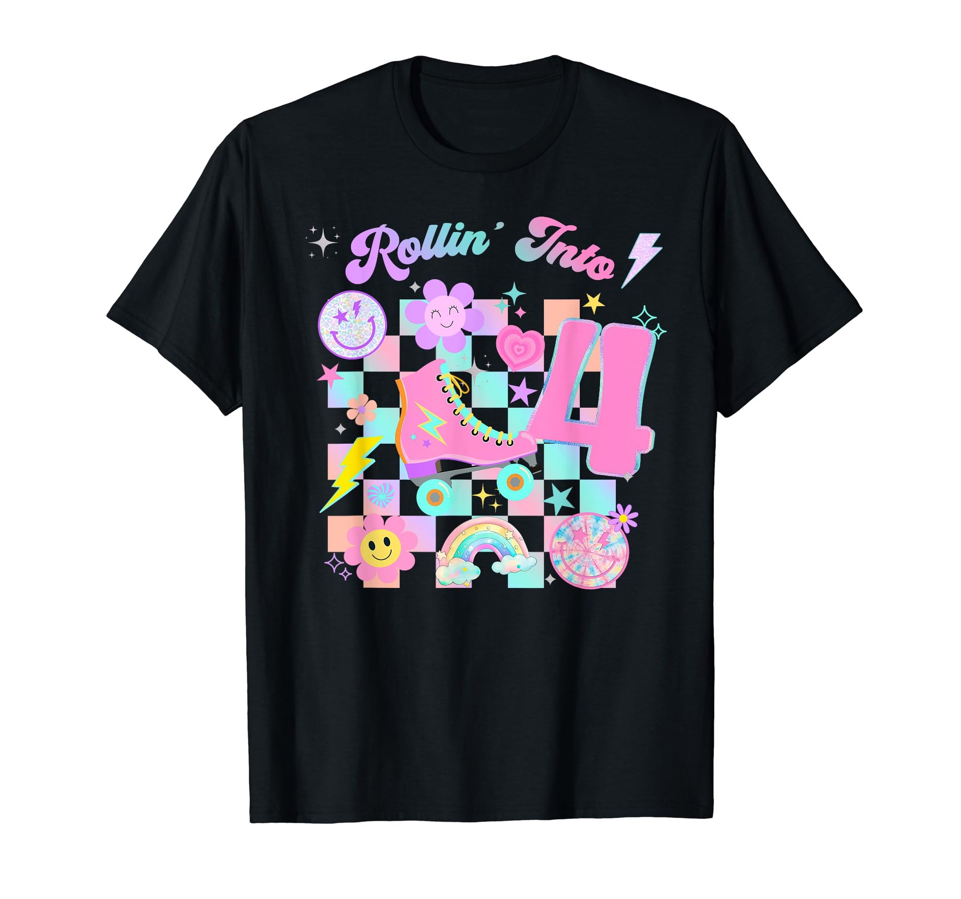Roller Skates Skating Birthday Groovy T-Shirt - Trendy Graphic for Adults - T-Shirt, Sweatshirt, Hoodie