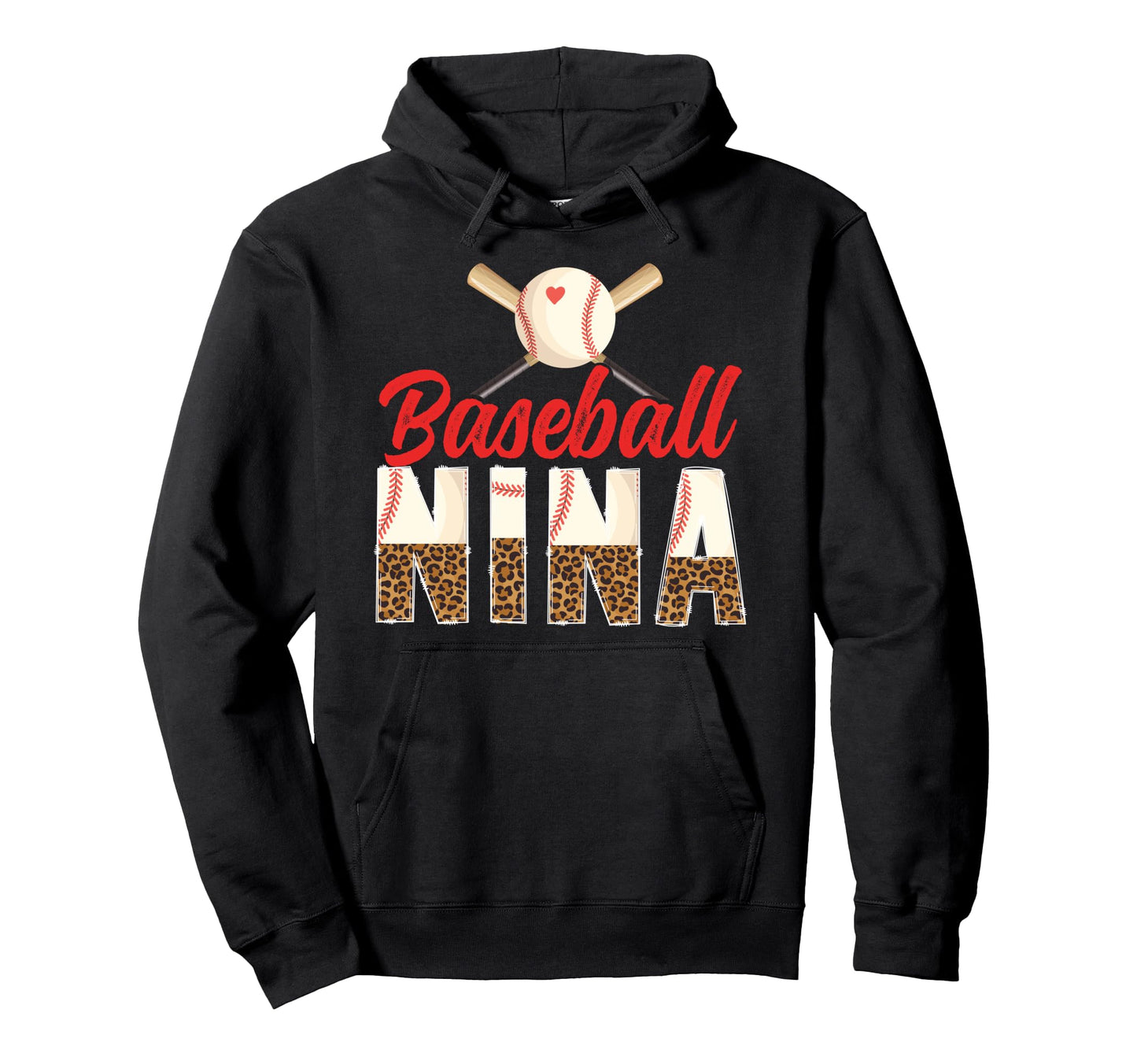 Baseball Nina Leopard Nina Baseball Hoodie - Unique Graphic Men Women - T-Shirt, Sweatshirt, Hoodie