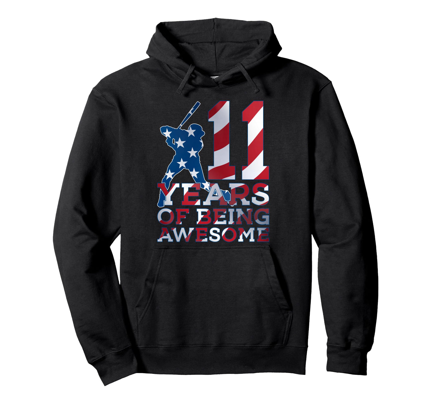 11 Years Being Awesome Baseball 11Th Hoodie - Streetwear Style for Adults - T-Shirt, Sweatshirt, Hoodie