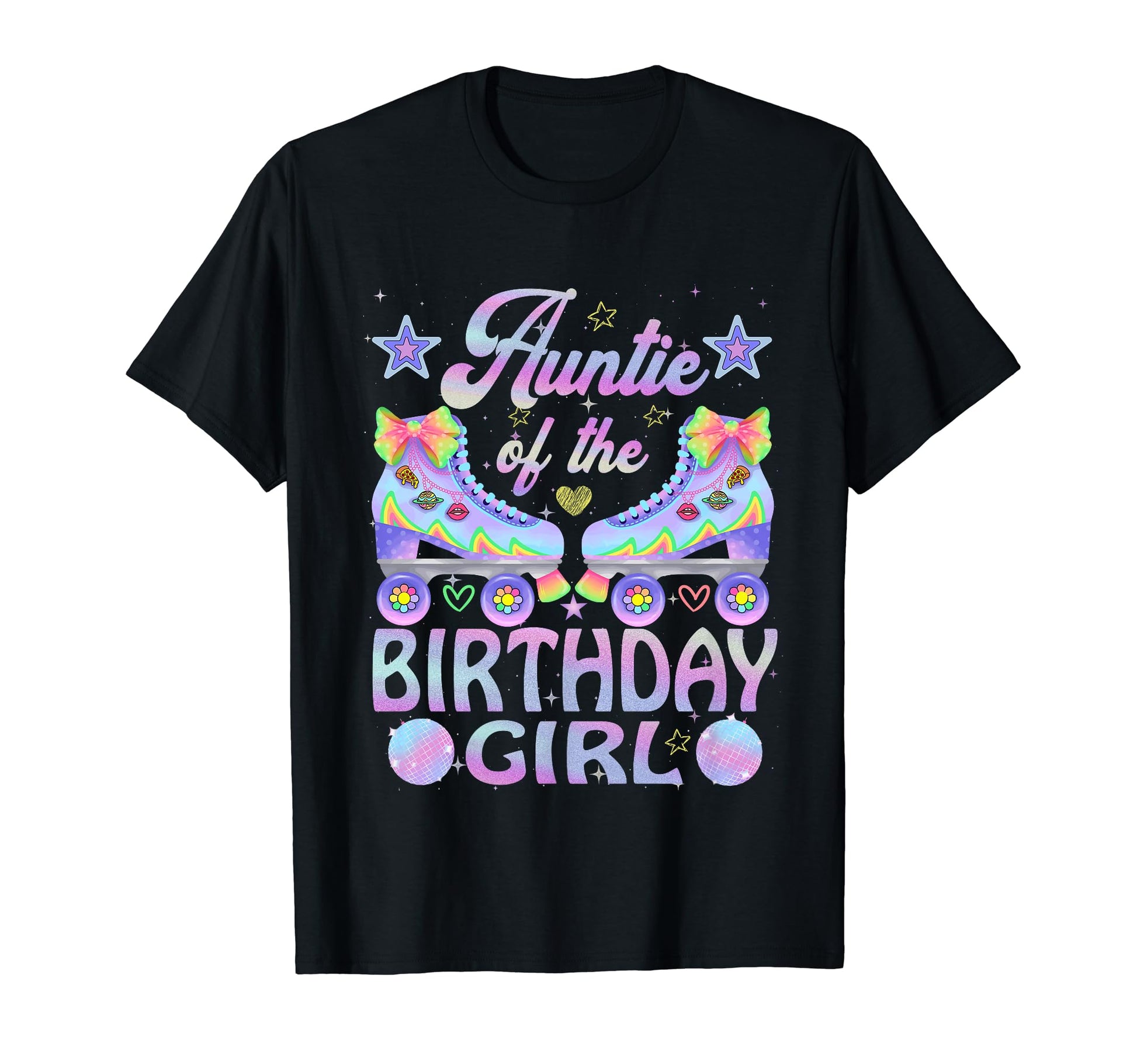 Auntie Birthday Rolling Skate Family Bday T-Shirt - Trendy Graphic Unisex - T-Shirt, Sweatshirt, Hoodie