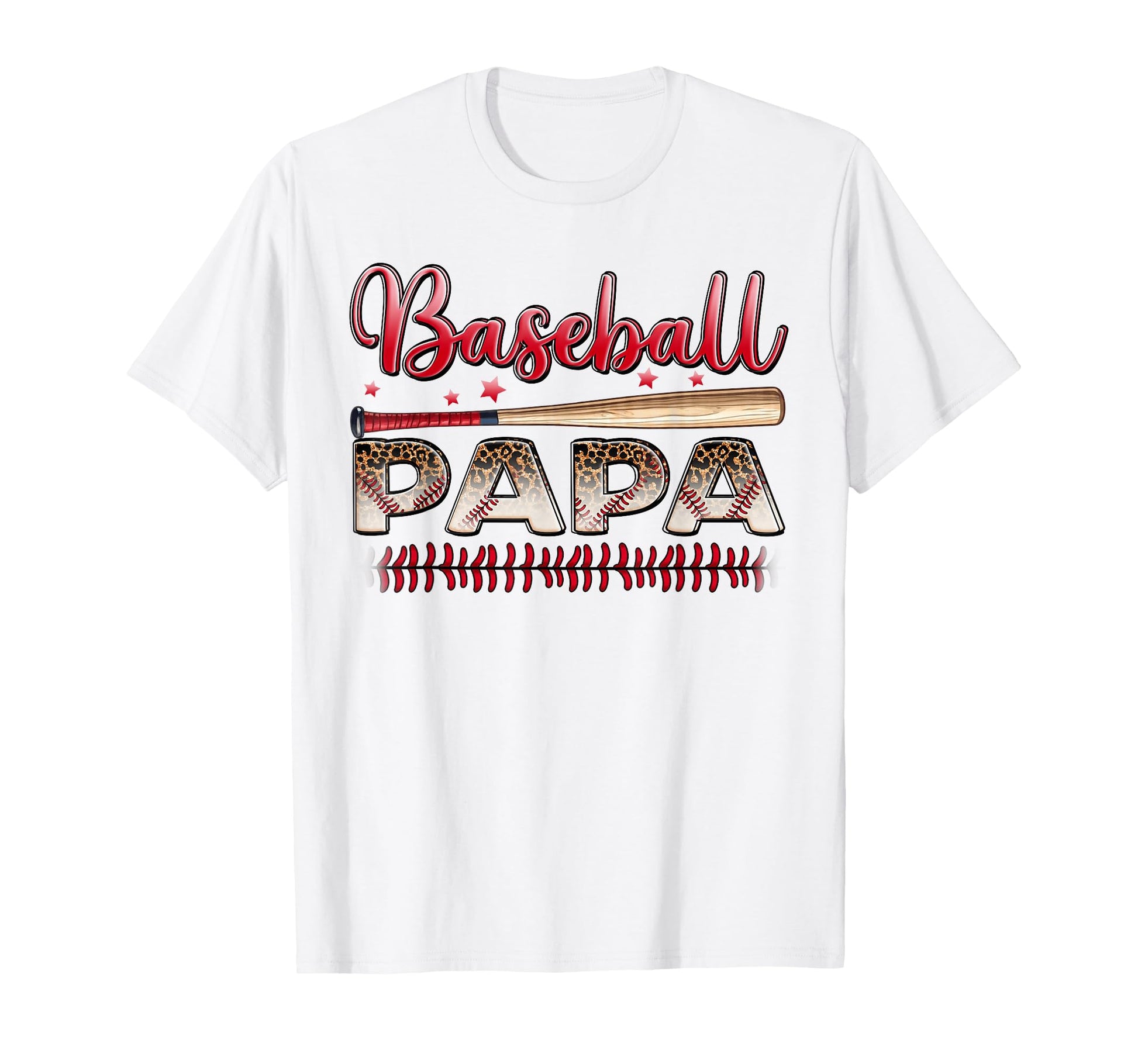 Baseball Papa Funny Leopard Baseball T-Shirt - Trendy Graphic Men Women - T-Shirt, Sweatshirt, Hoodie