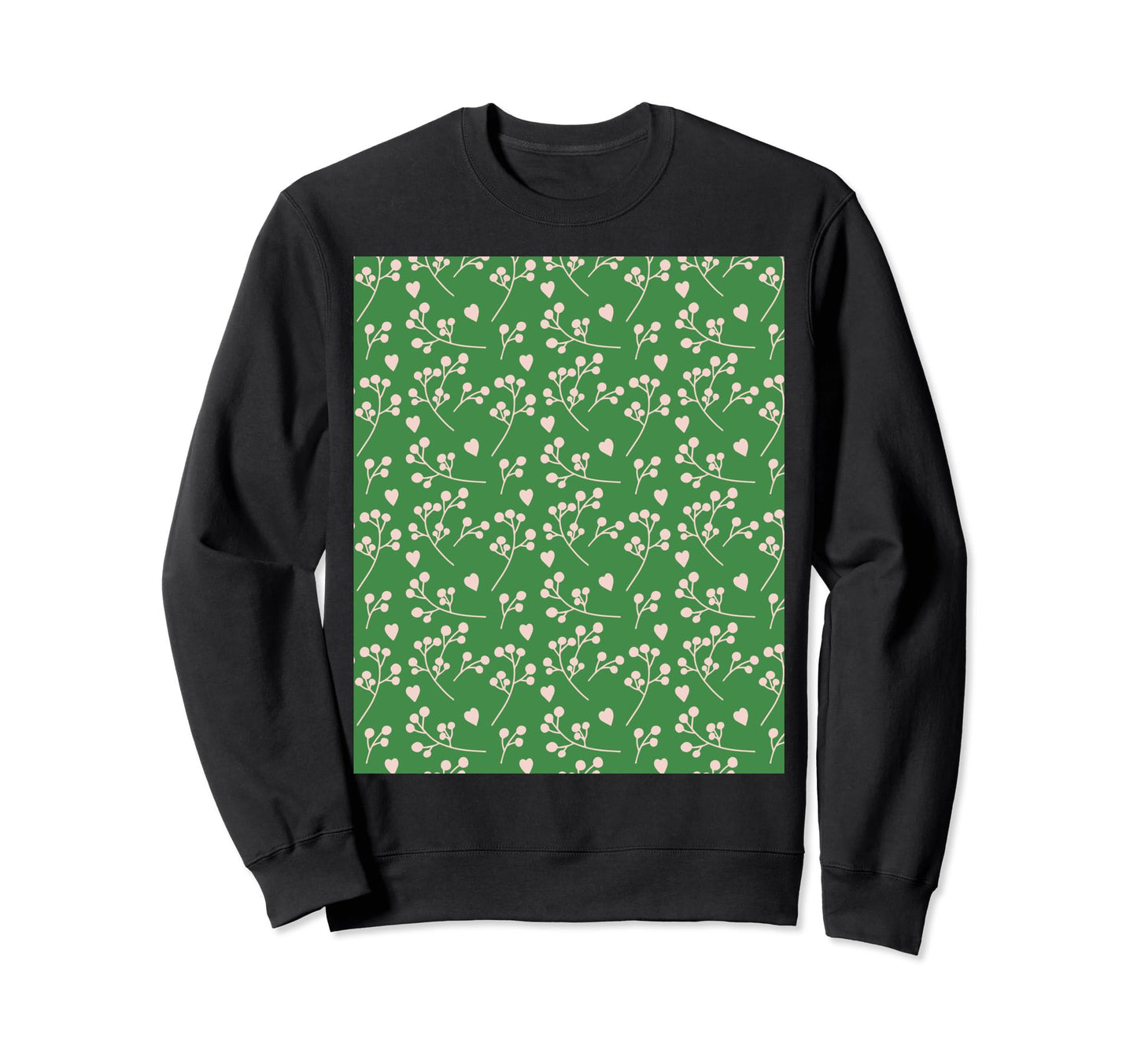 Flower Leaf Pattern Sweatshirt - Custom Art Print for Adults - T-Shirt, Sweatshirt, Hoodie