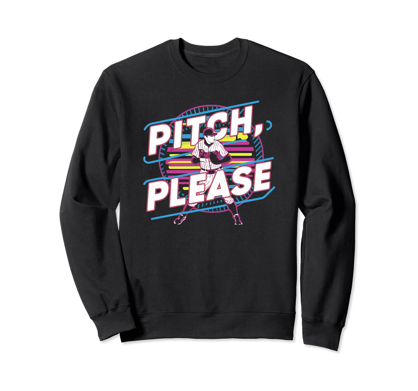 Pitching Baseball Player Pitch Sweatshirt - Custom Art Print for Adults - T-Shirt, Sweatshirt, Hoodie