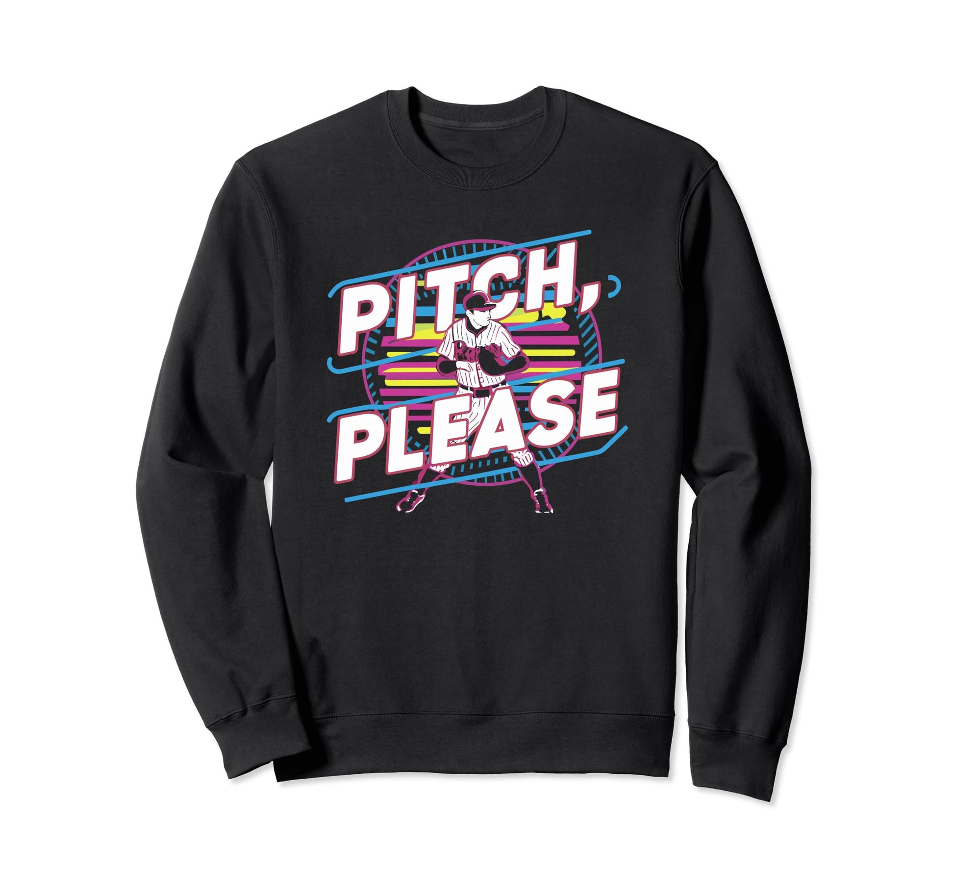 Pitching Baseball Player Pitch Sweatshirt - Custom Art Print for Adults - T-Shirt, Sweatshirt, Hoodie