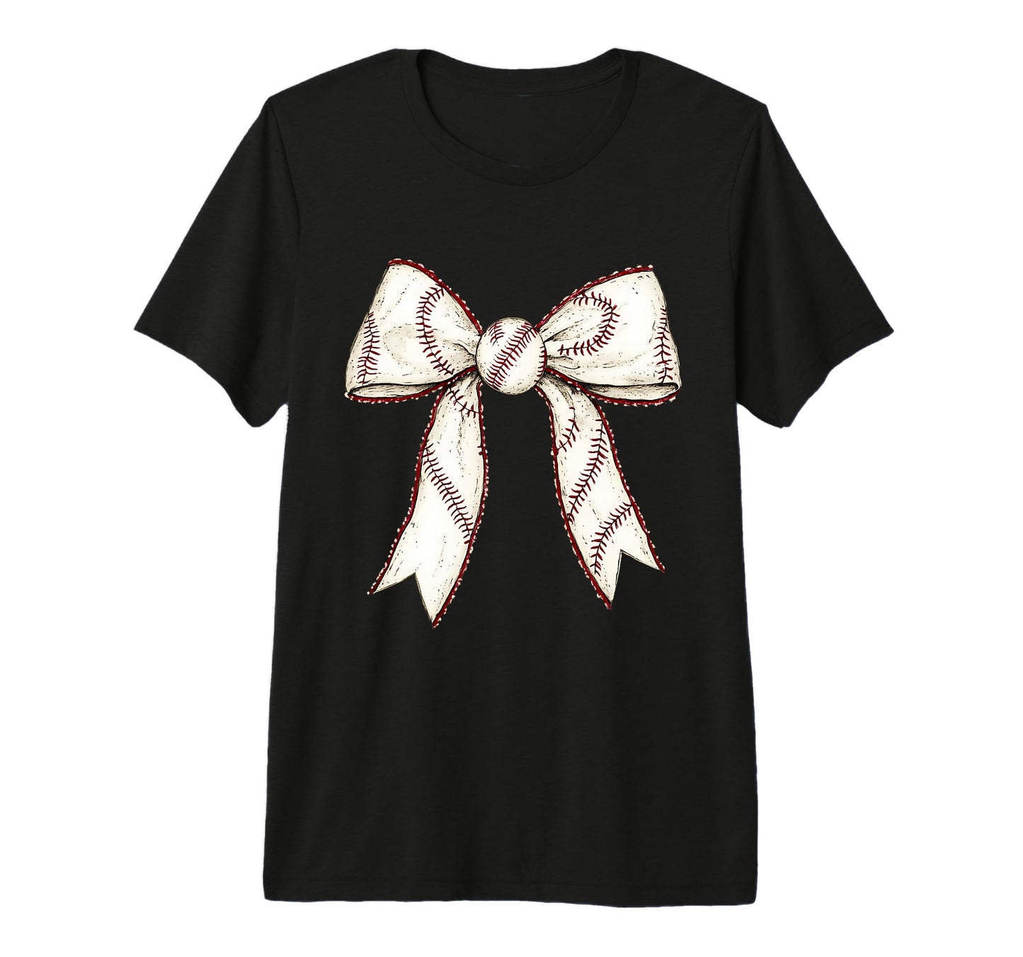 Baseball Coquette Bow Baseball Game Tri T-Shirt - Aesthetic Graphic Unisex - T-Shirt, Sweatshirt, Hoodie