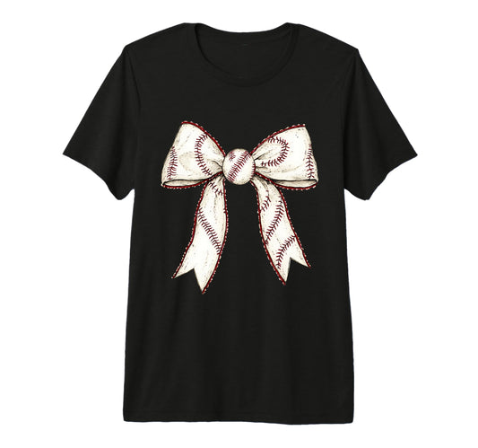 Baseball Coquette Bow Baseball Game Tri T-Shirt - Aesthetic Graphic Unisex - T-Shirt, Sweatshirt, Hoodie