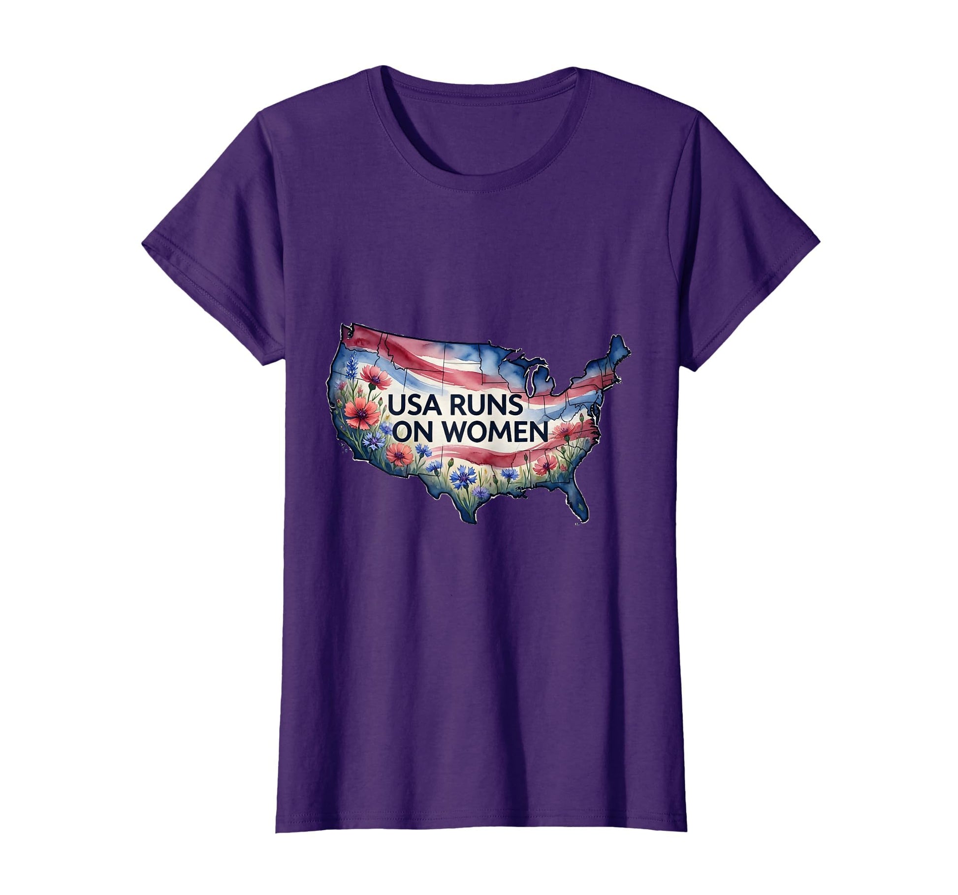 Usa Runs Patriotic T-Shirt - Novelty Apparel for Adults - T-Shirt, Sweatshirt, Hoodie
