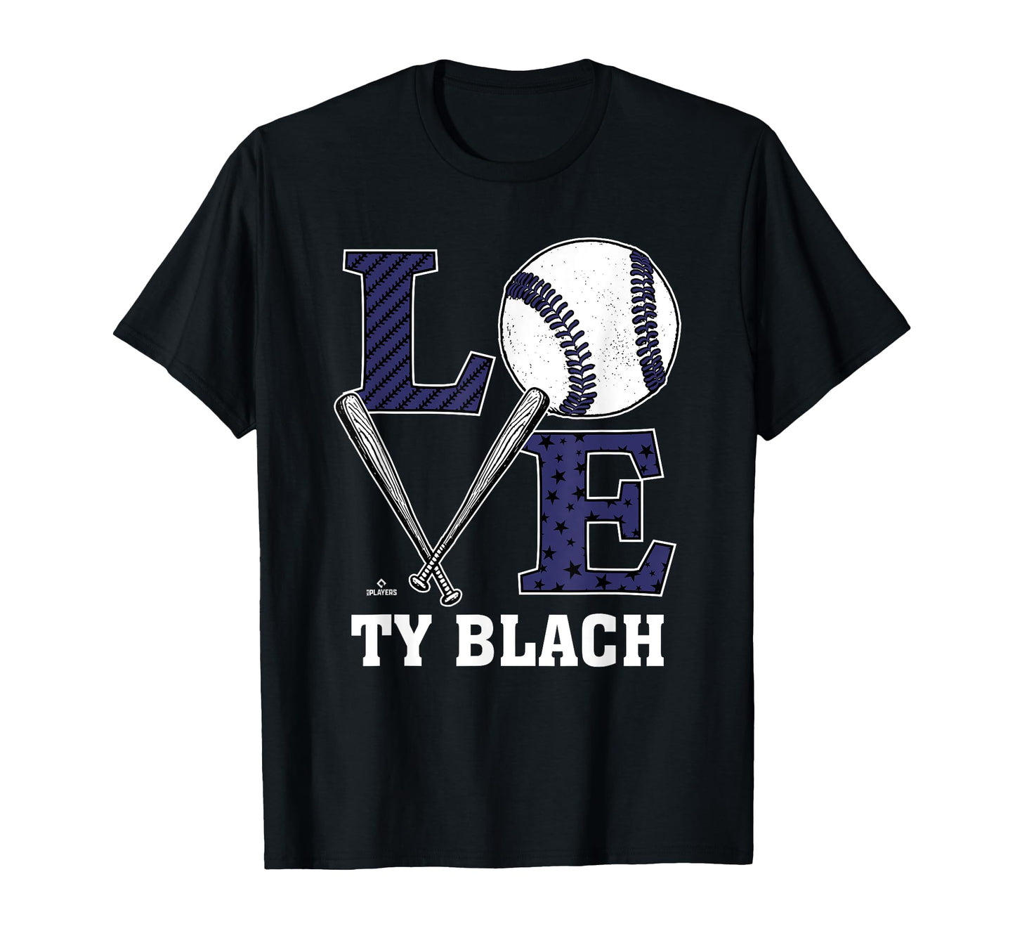Distressed Baseball Love Ty Blach T-Shirt - Fun Novelty Design for Adults - T-Shirt, Sweatshirt, Hoodie