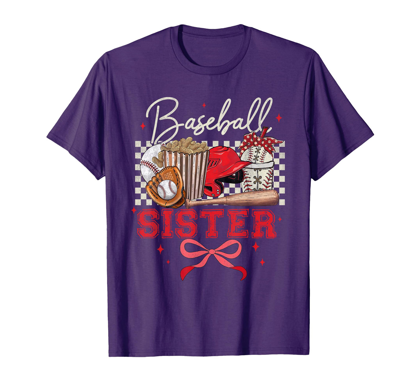 Baseball Sister Coquette Bow Biggest T-Shirt - Custom Art Print for Adults - T-Shirt, Sweatshirt, Hoodie