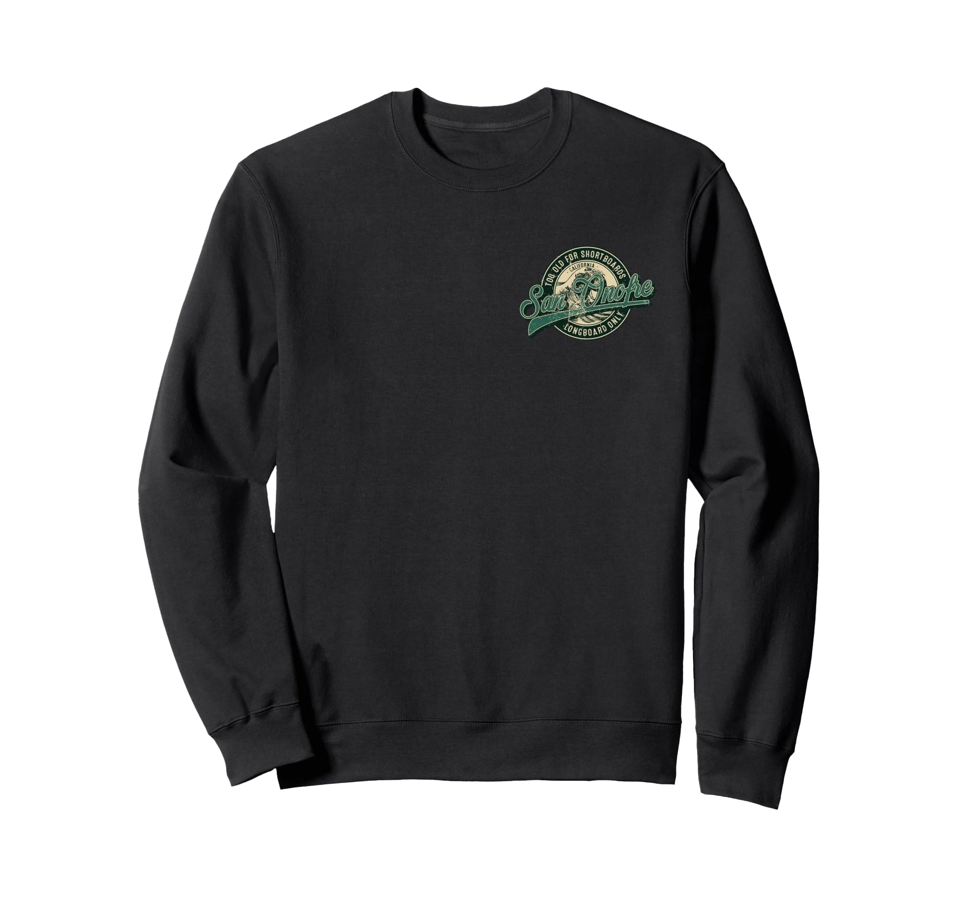2 Sided San Onofre Longboard Only Sweatshirt - Minimalist Print Unisex - T-Shirt, Sweatshirt, Hoodie