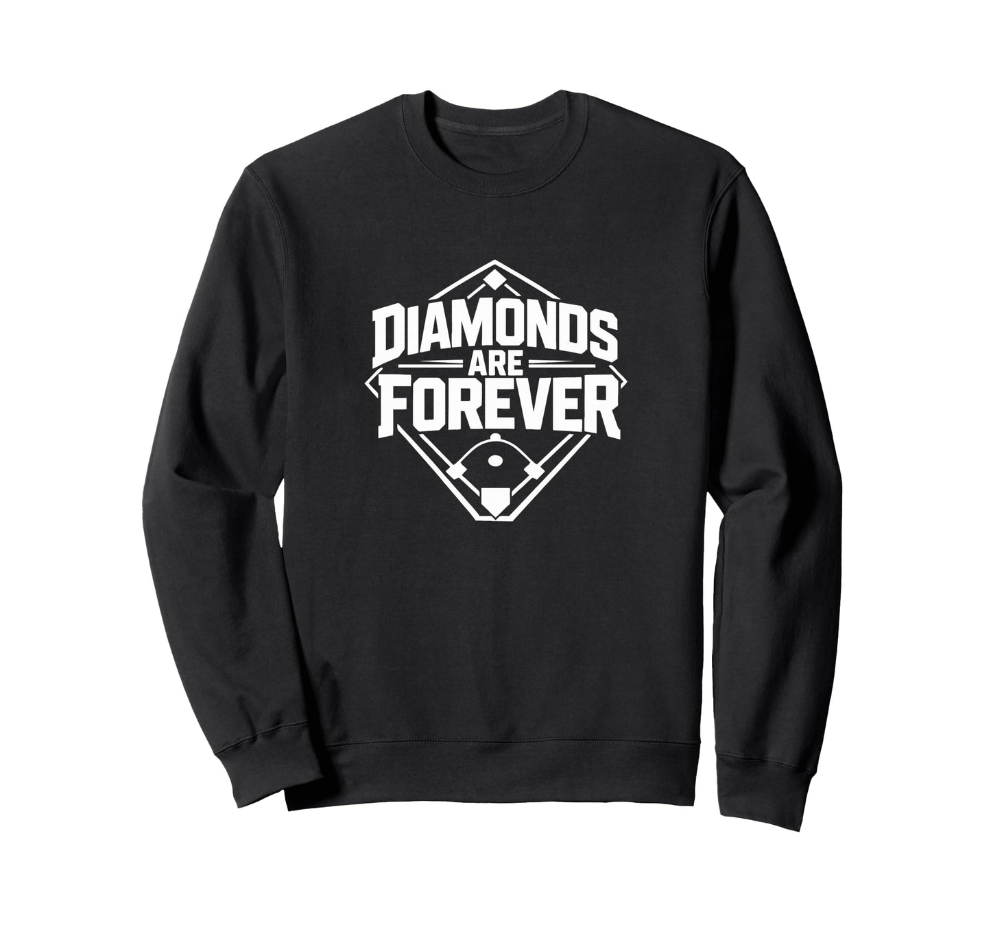 Diamonds Are Forever Baseball Sweatshirt - Aesthetic Graphic Unisex - T-Shirt, Sweatshirt, Hoodie
