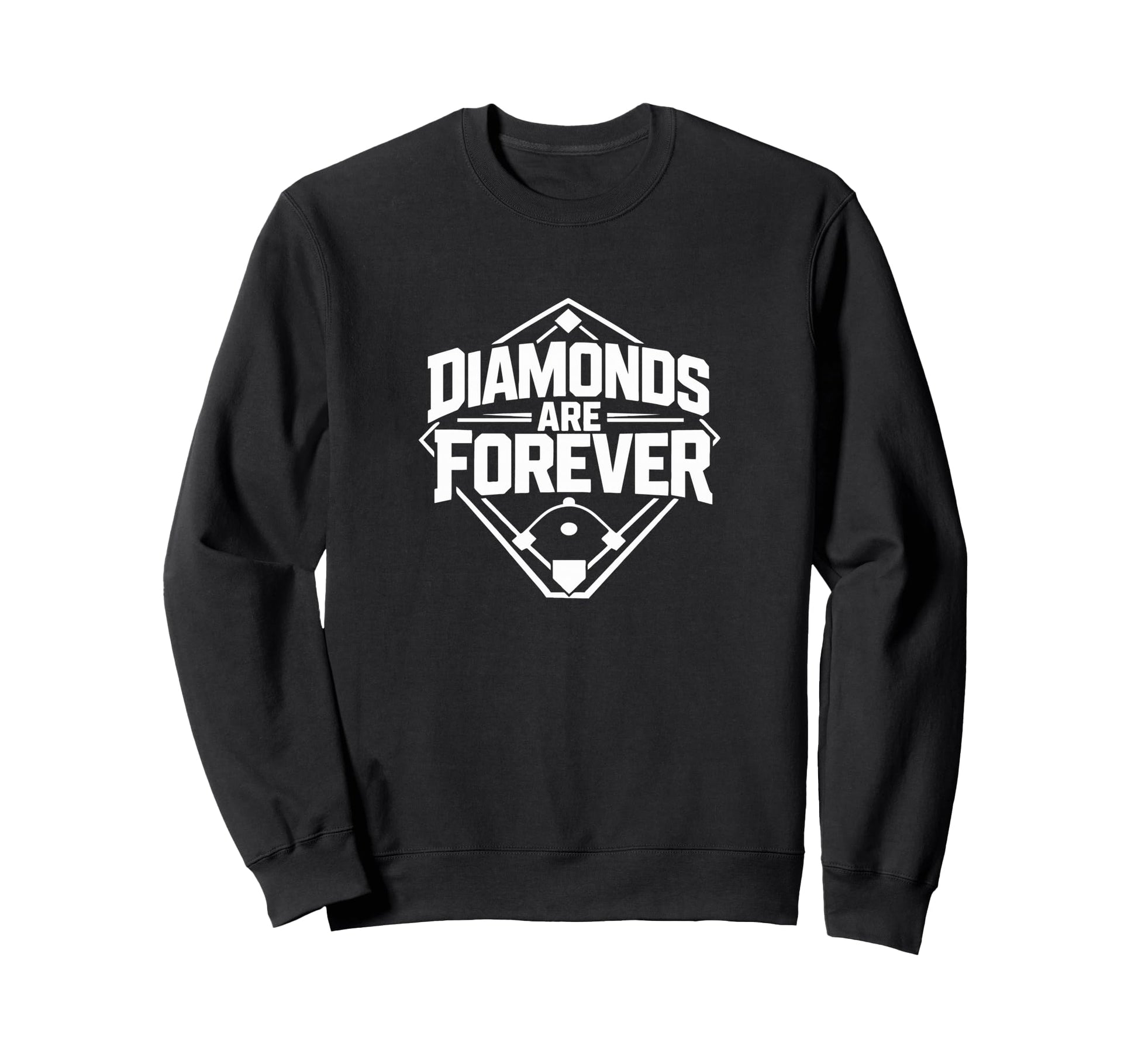 Diamonds Are Forever Baseball Sweatshirt - Aesthetic Graphic Unisex - T-Shirt, Sweatshirt, Hoodie