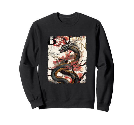 Aesthetic Dragon Streetwear Sweatshirt - Unique Graphic for Adults - T-Shirt, Sweatshirt, Hoodie