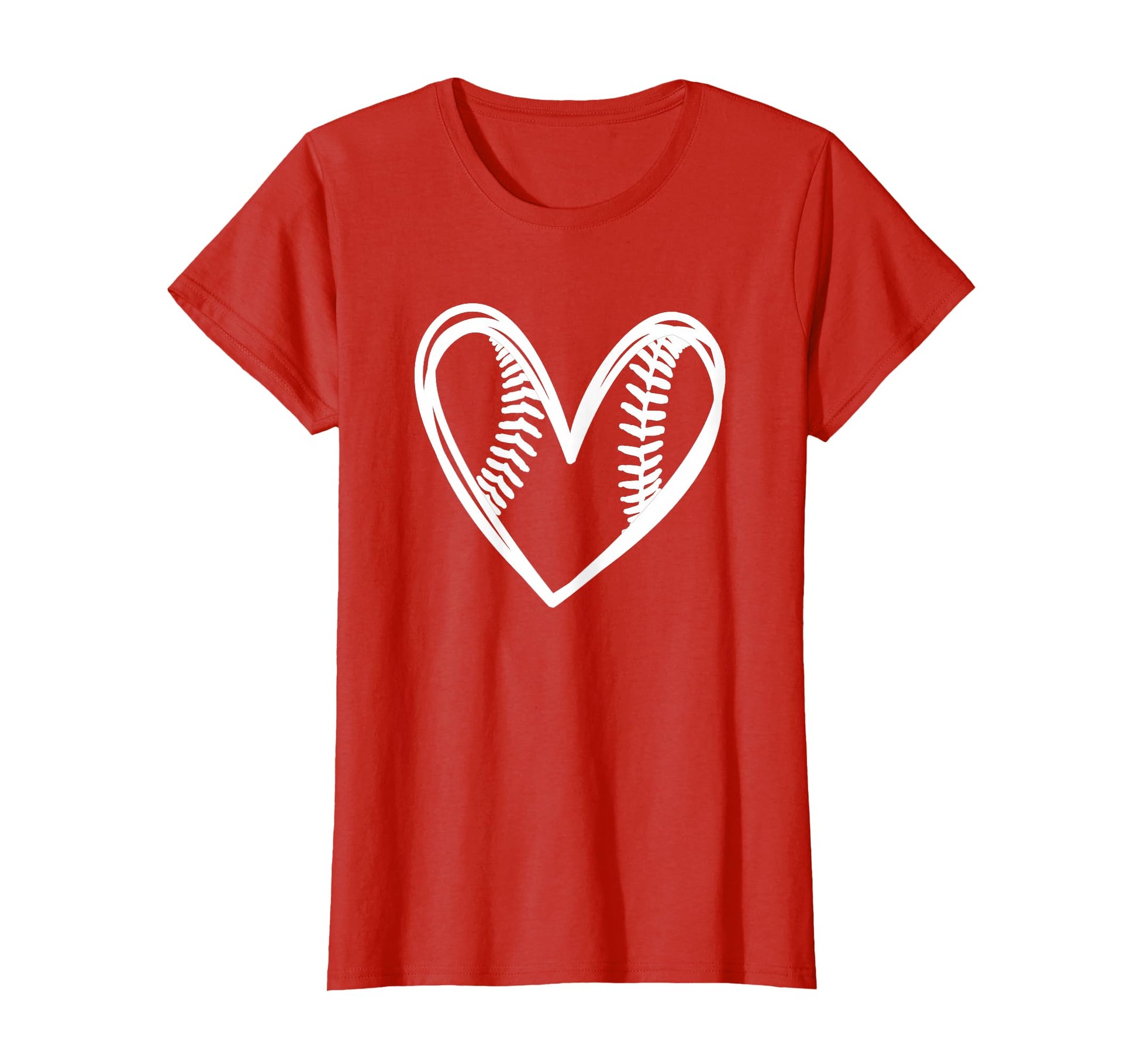 Baseball Outlined Heart Teens Love T-Shirt - Novelty Apparel for Adults - T-Shirt, Sweatshirt, Hoodie