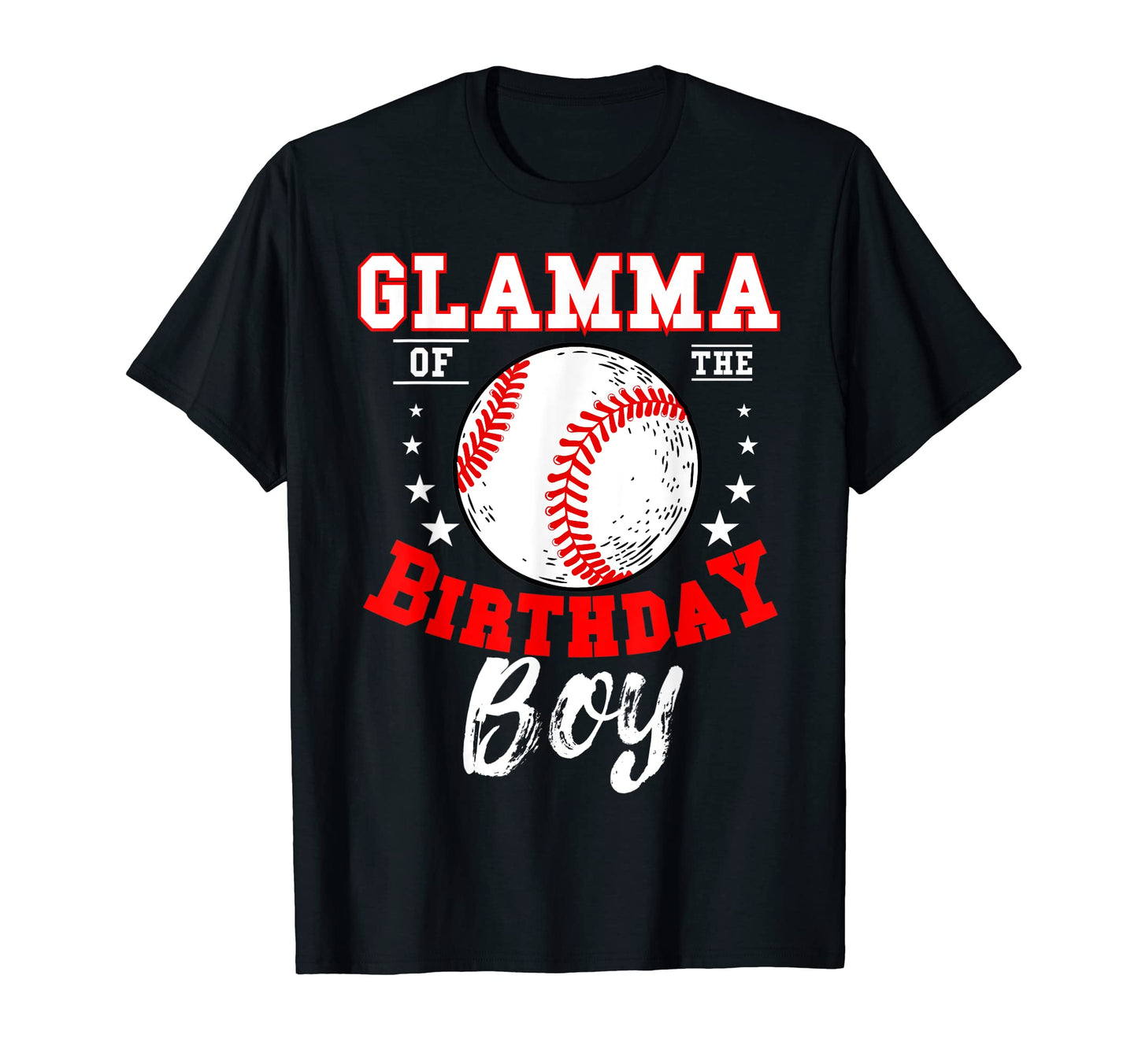 Glamma Birthday Baseball Theme Bday T-Shirt - Custom Art Print Unisex - T-Shirt, Sweatshirt, Hoodie