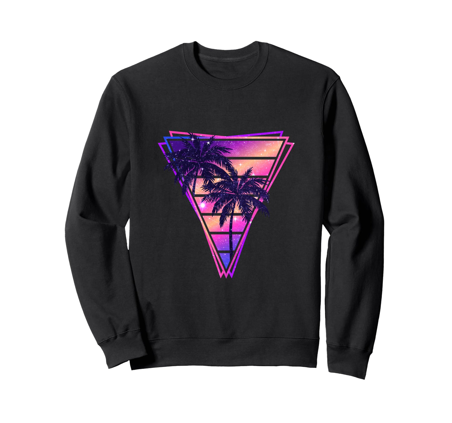Synthwave Vaporwave Triangle Sweatshirt - Fun Novelty Design Men Women - T-Shirt, Sweatshirt, Hoodie