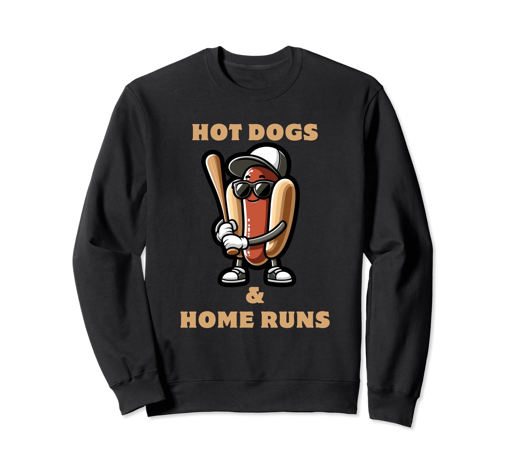 Hot Dogs And Home Runs Hotdog Sweatshirt - Trendy Graphic for Adults - T-Shirt, Sweatshirt, Hoodie