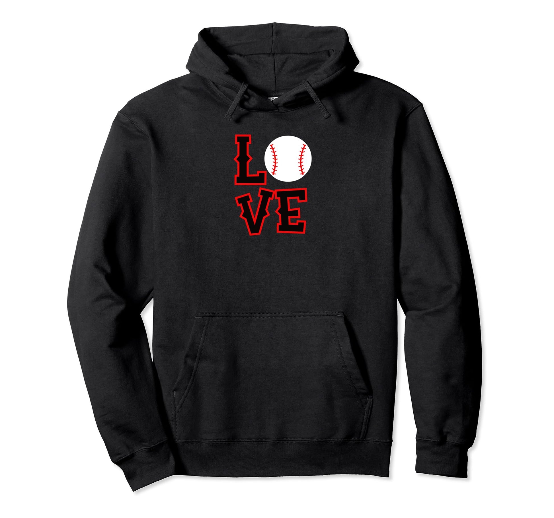 Love Baseball Hoodie - Graphic Print Men Women - T-Shirt, Sweatshirt, Hoodie