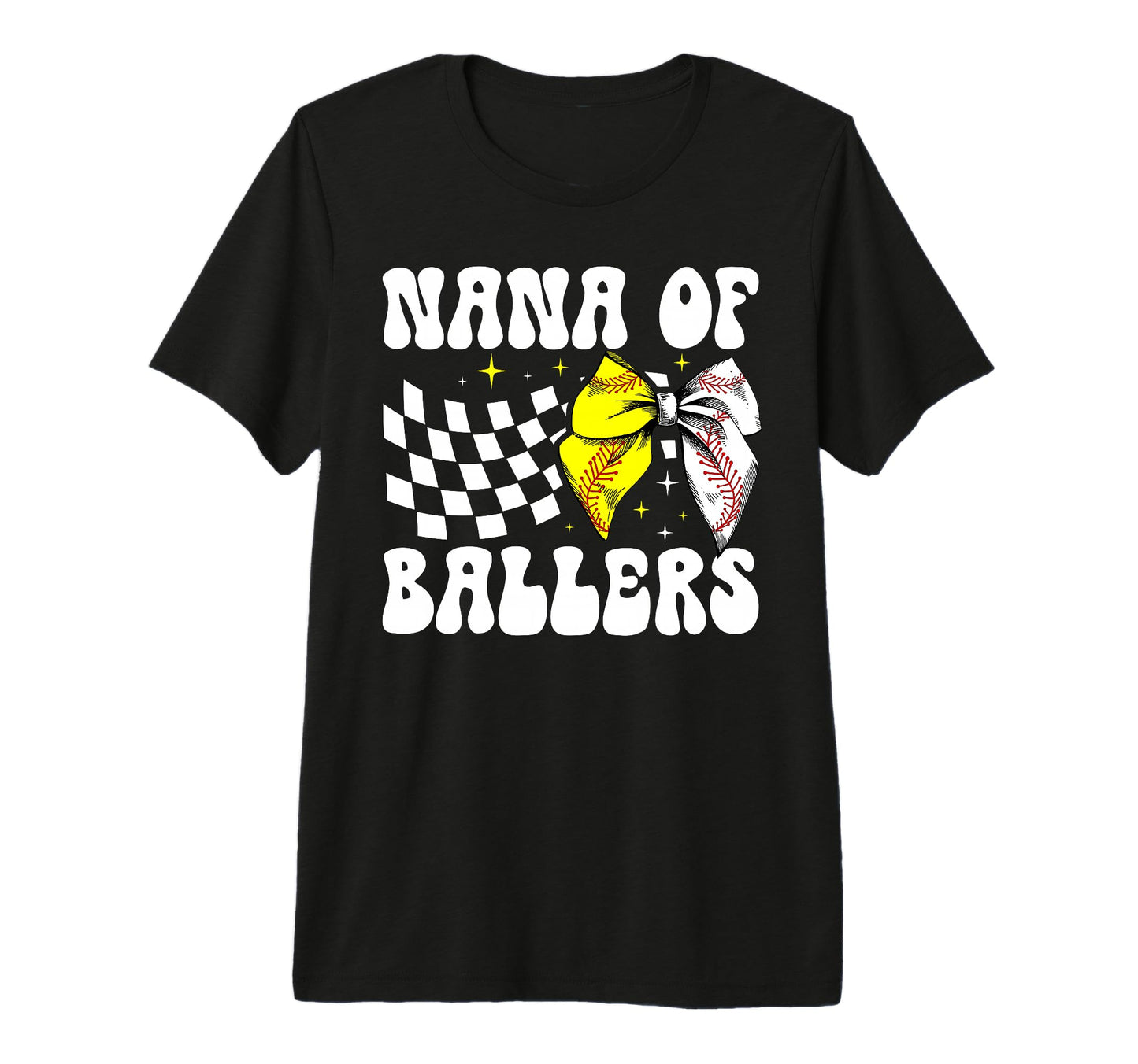 Nana Ballers Coquette Baseball T-Shirt - Novelty Apparel for Adults - T-Shirt, Sweatshirt, Hoodie