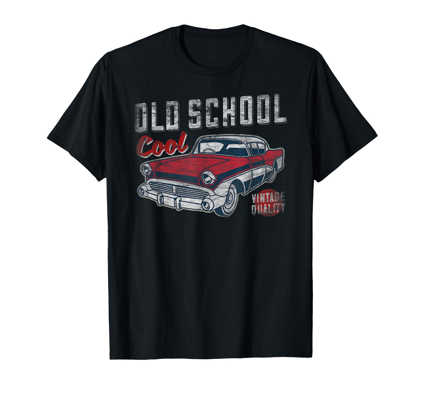 Old School 50S Car Birthday Fathers Day T-Shirt - Unique Graphic Unisex - T-Shirt, Sweatshirt, Hoodie