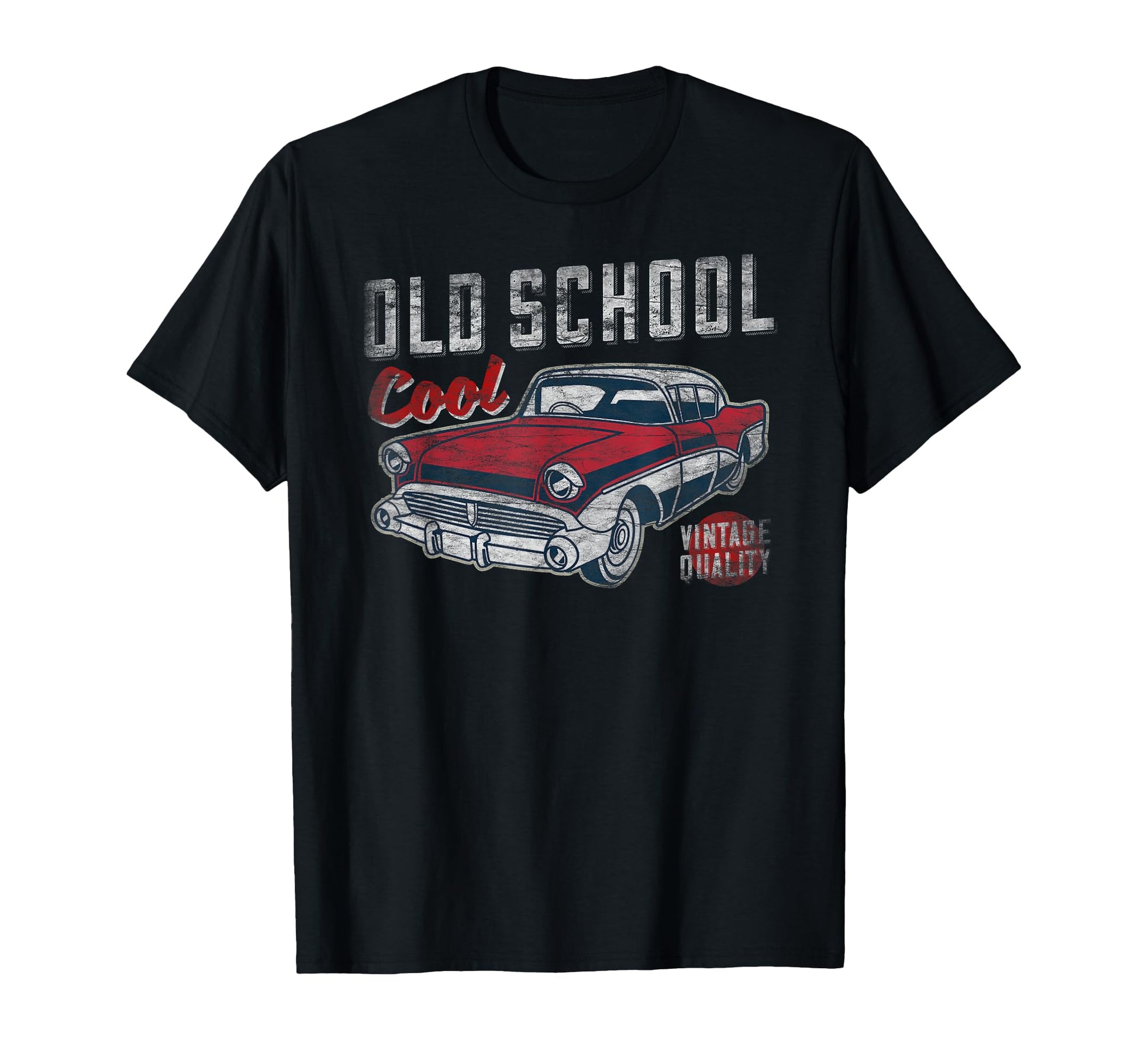 Old School 50S Car Birthday Fathers Day T-Shirt - Unique Graphic Unisex - T-Shirt, Sweatshirt, Hoodie