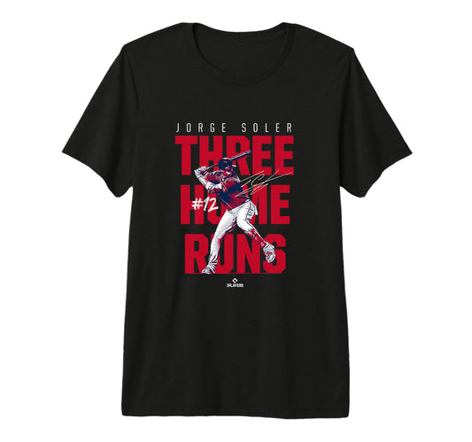 3 Home Runs Jorge Soler Mlbpa Baseball T-Shirt - Custom Art Print Unisex - T-Shirt, Sweatshirt, Hoodie