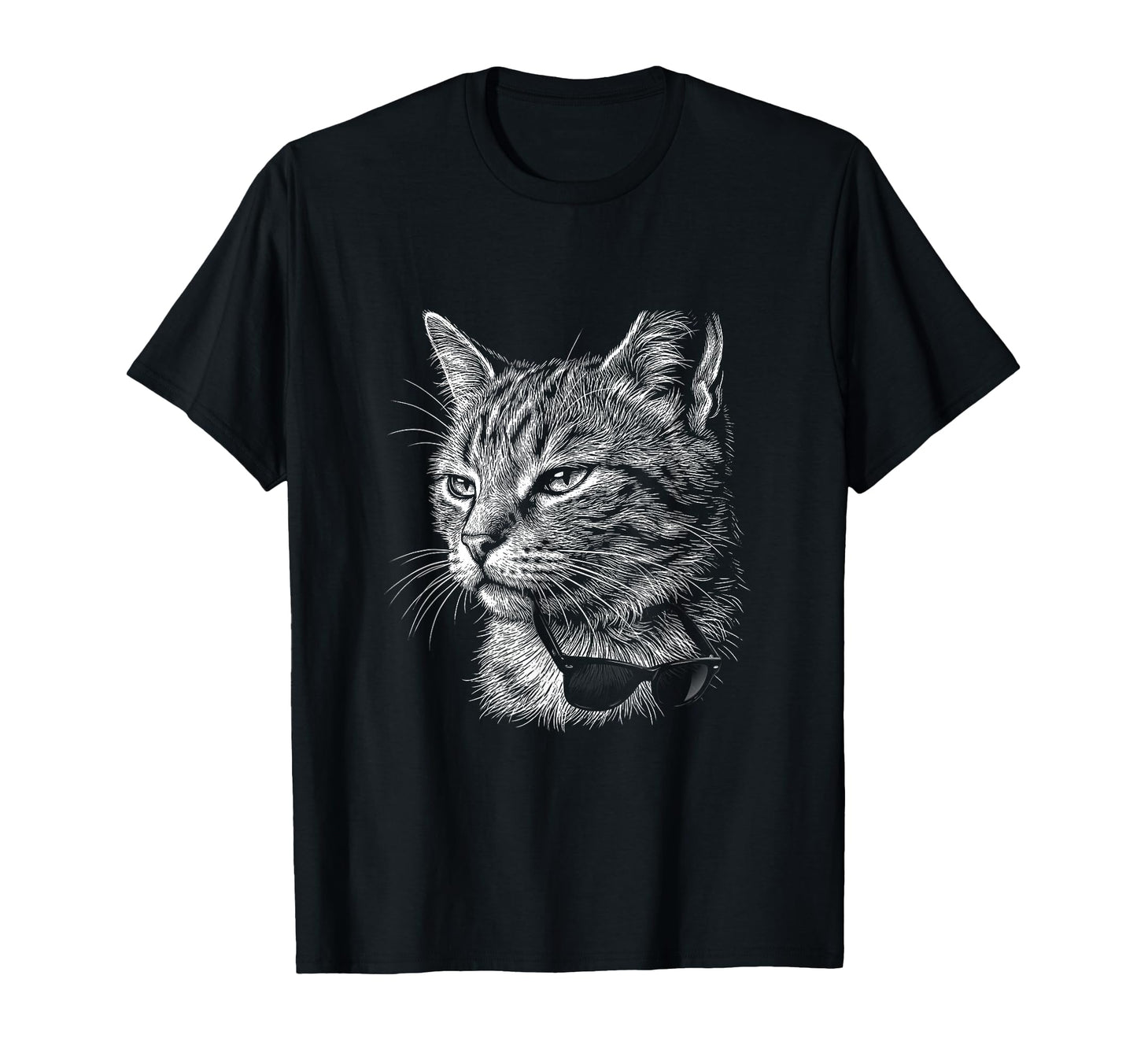Black Cat Sunglasses Y2K Grunge Aesthetic T-Shirt - Graphic Print Unisex - T-Shirt, Sweatshirt, Hoodie
