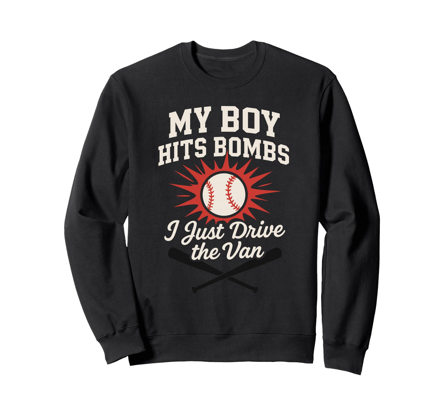 Mom Baseball Proud Son Home Run Sweatshirt - Unique Graphic for Adults - T-Shirt, Sweatshirt, Hoodie