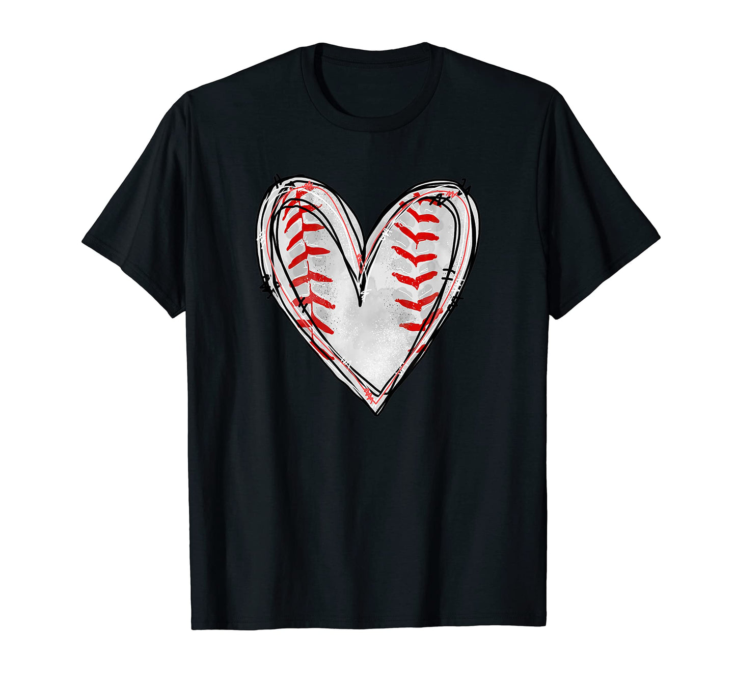 Baseball Heart Baseball Love Baseball T-Shirt - Unique Graphic for Adults - T-Shirt, Sweatshirt, Hoodie