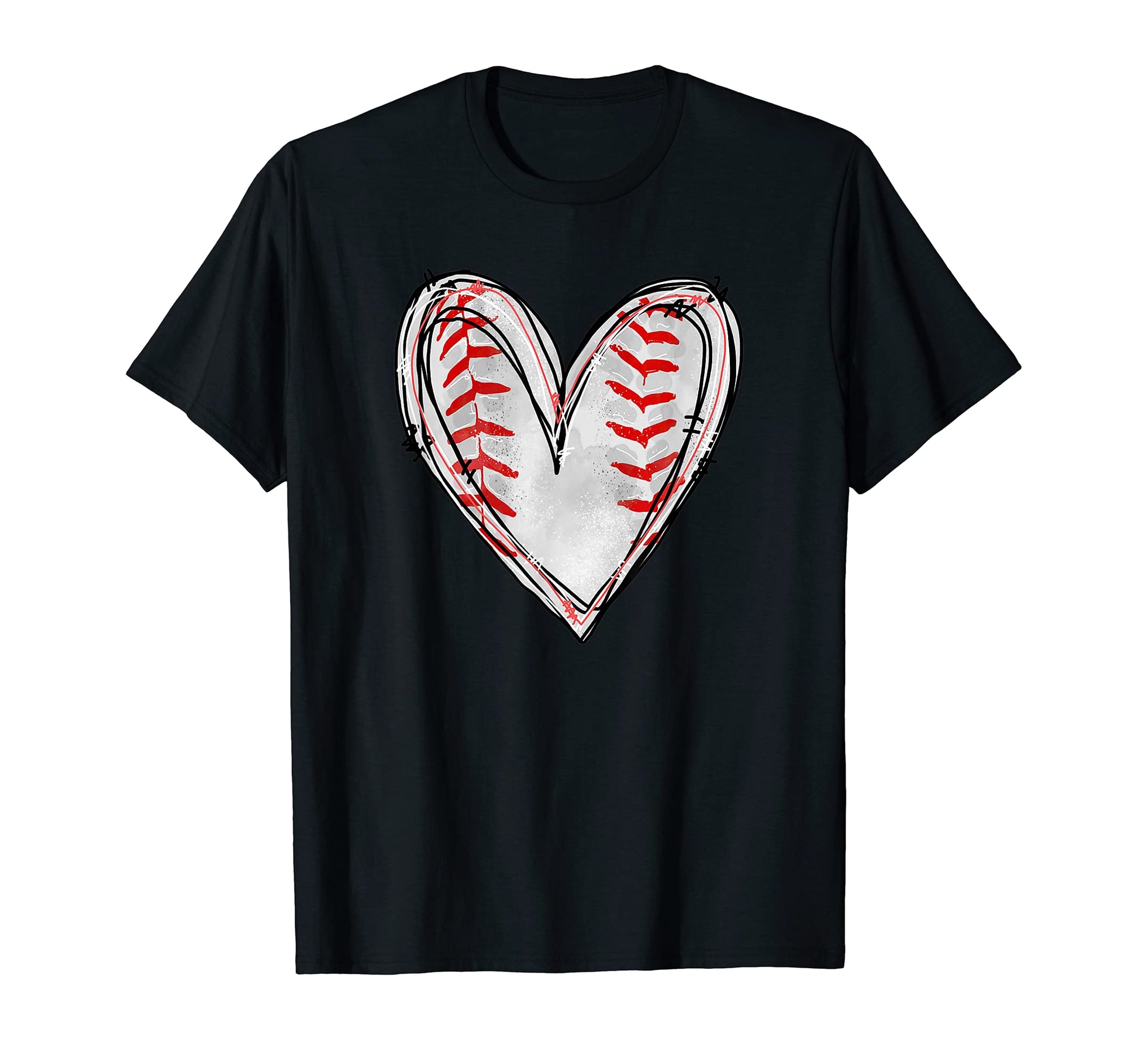 Baseball Heart Baseball Love Baseball T-Shirt - Unique Graphic for Adults - T-Shirt, Sweatshirt, Hoodie