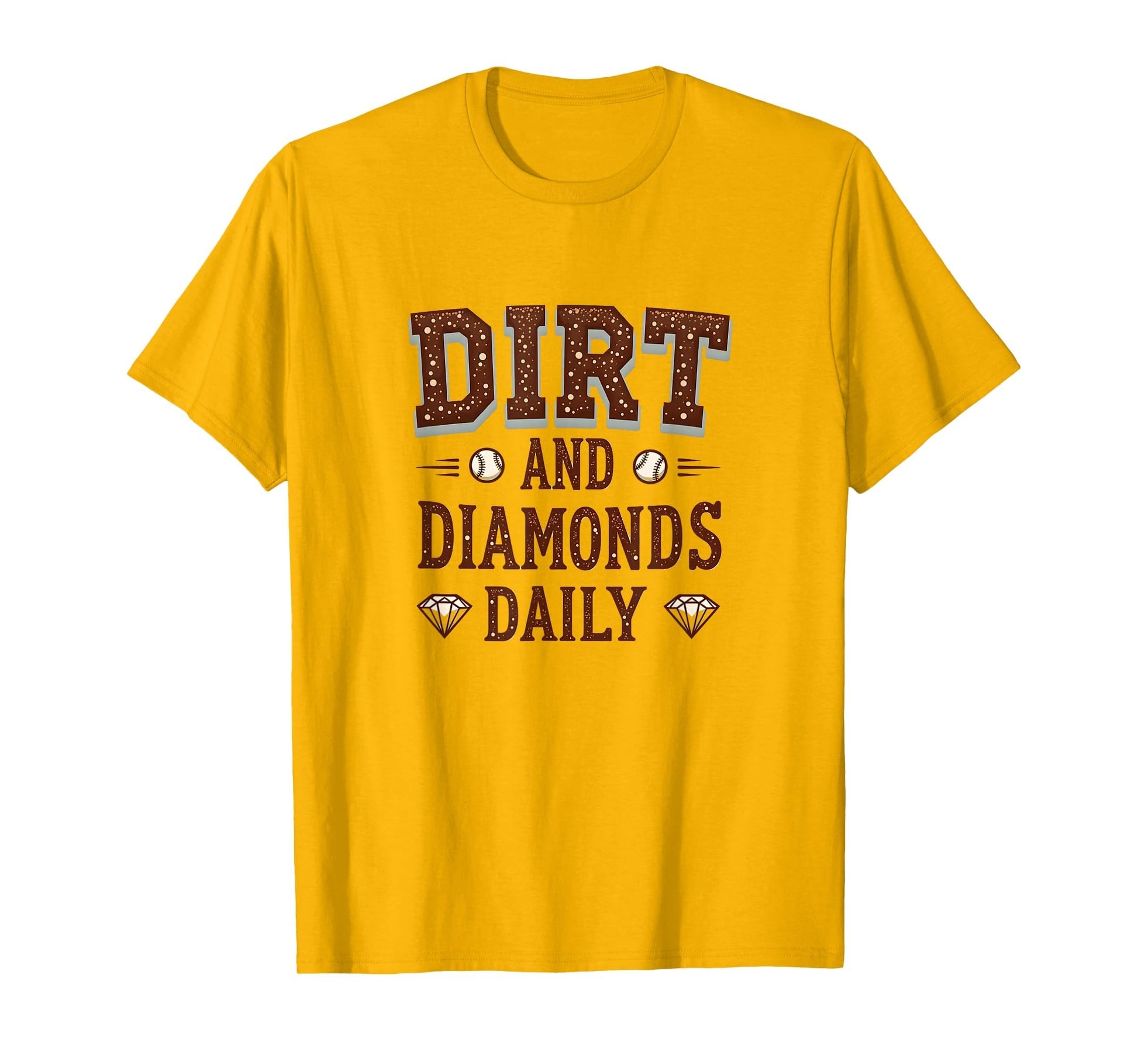 Dirt And Diamonds Daily Softball T-Shirt - Unique Graphic Men Women - T-Shirt, Sweatshirt, Hoodie