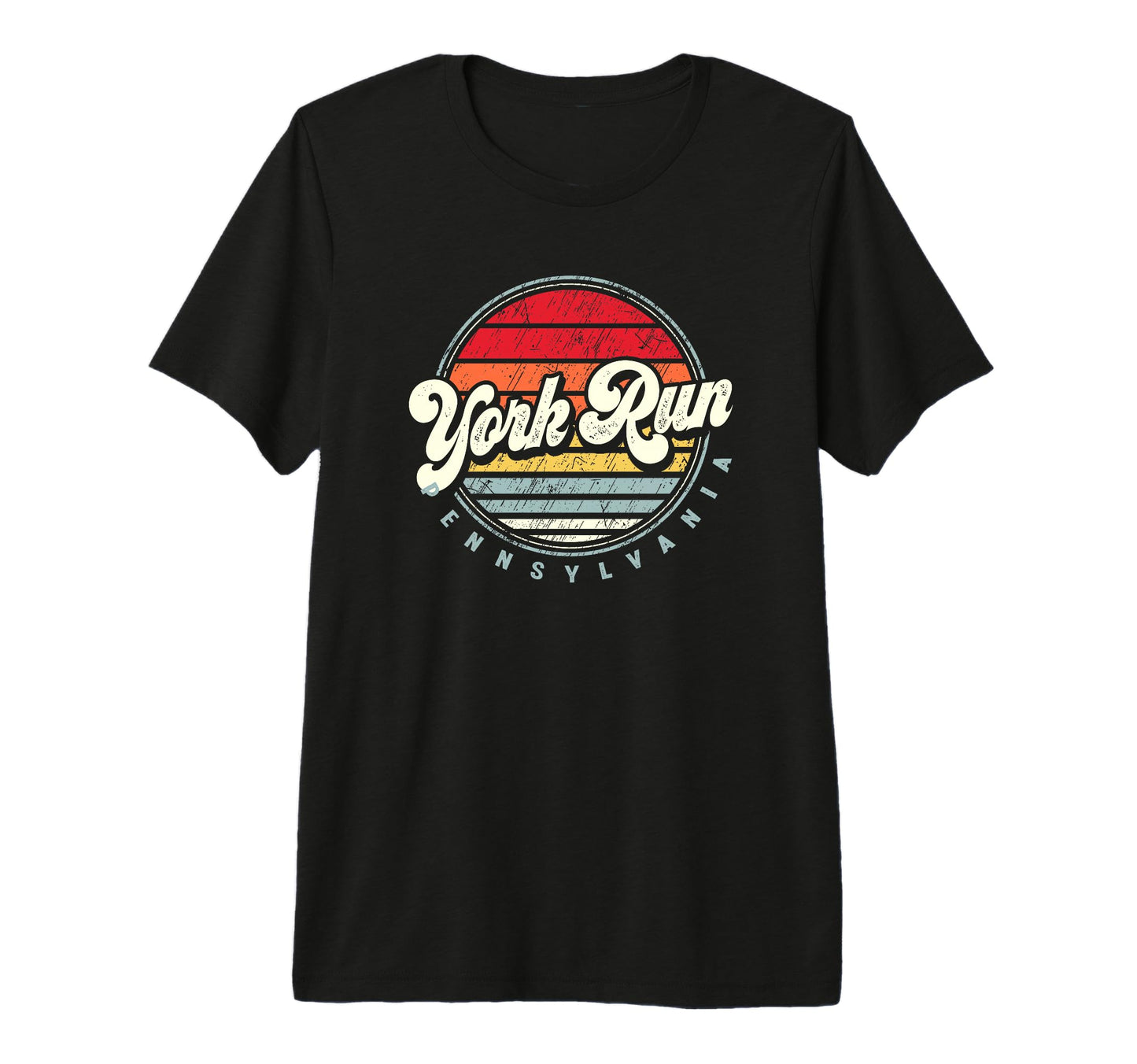 York Run Home State 70S Sunset Tri T-Shirt - Aesthetic Graphic Men Women - T-Shirt, Sweatshirt, Hoodie