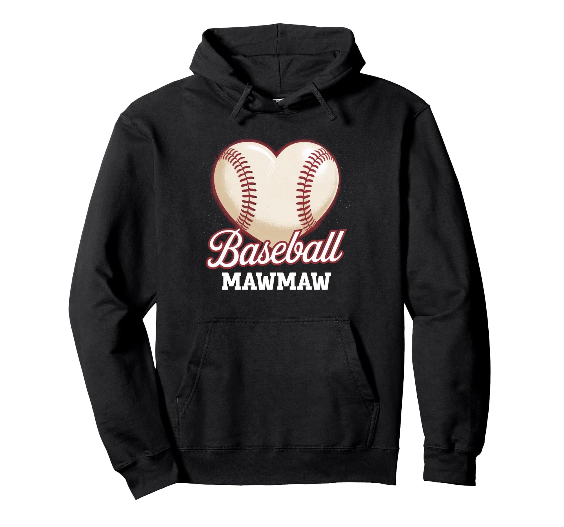 Heart Baseball Mawmaw Mothers Day Hoodie - Minimalist Print for Adults - T-Shirt, Sweatshirt, Hoodie