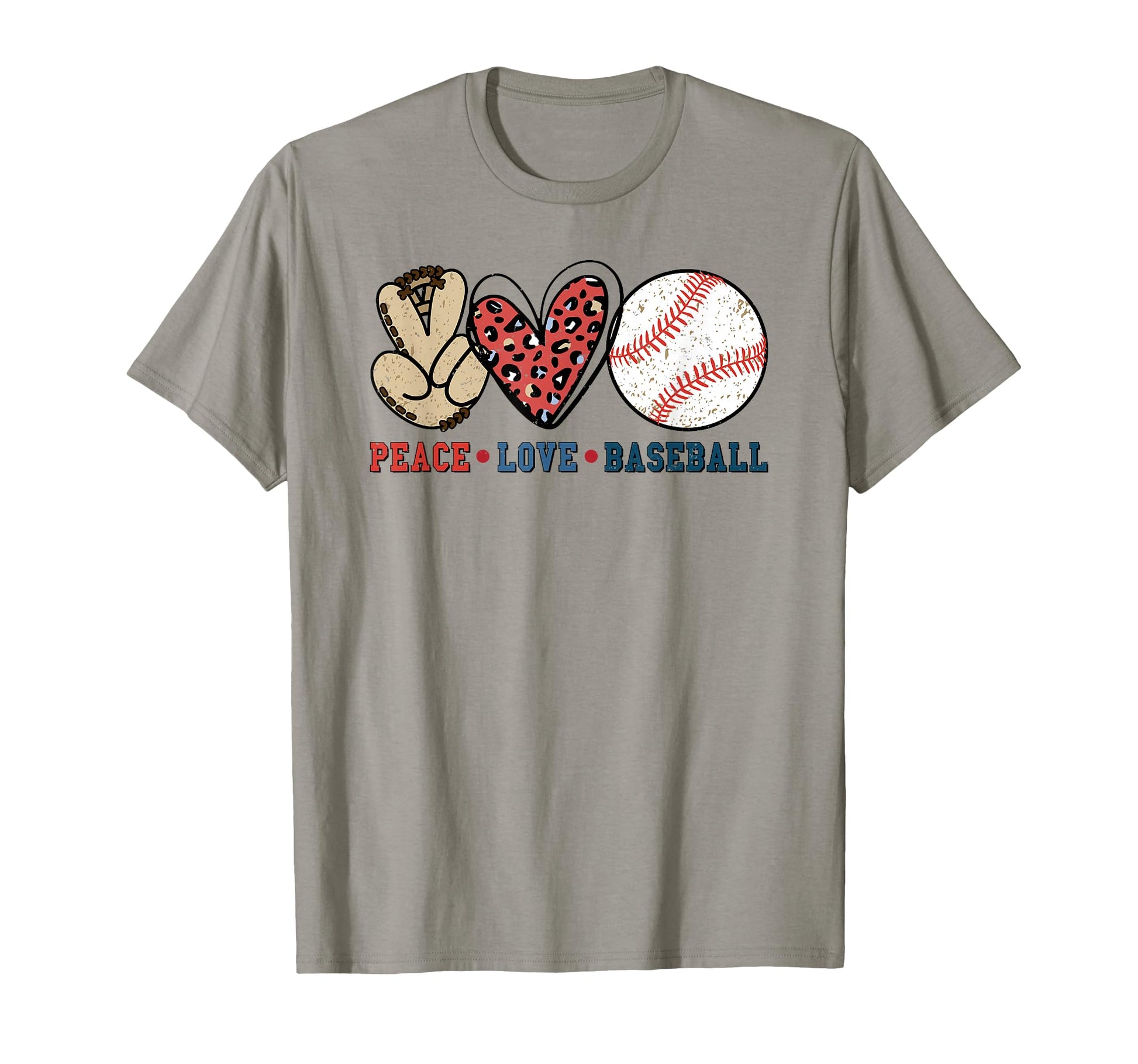 Peace Love Baseball T-Shirt - Casual Everyday Wear Unisex - T-Shirt, Sweatshirt, Hoodie