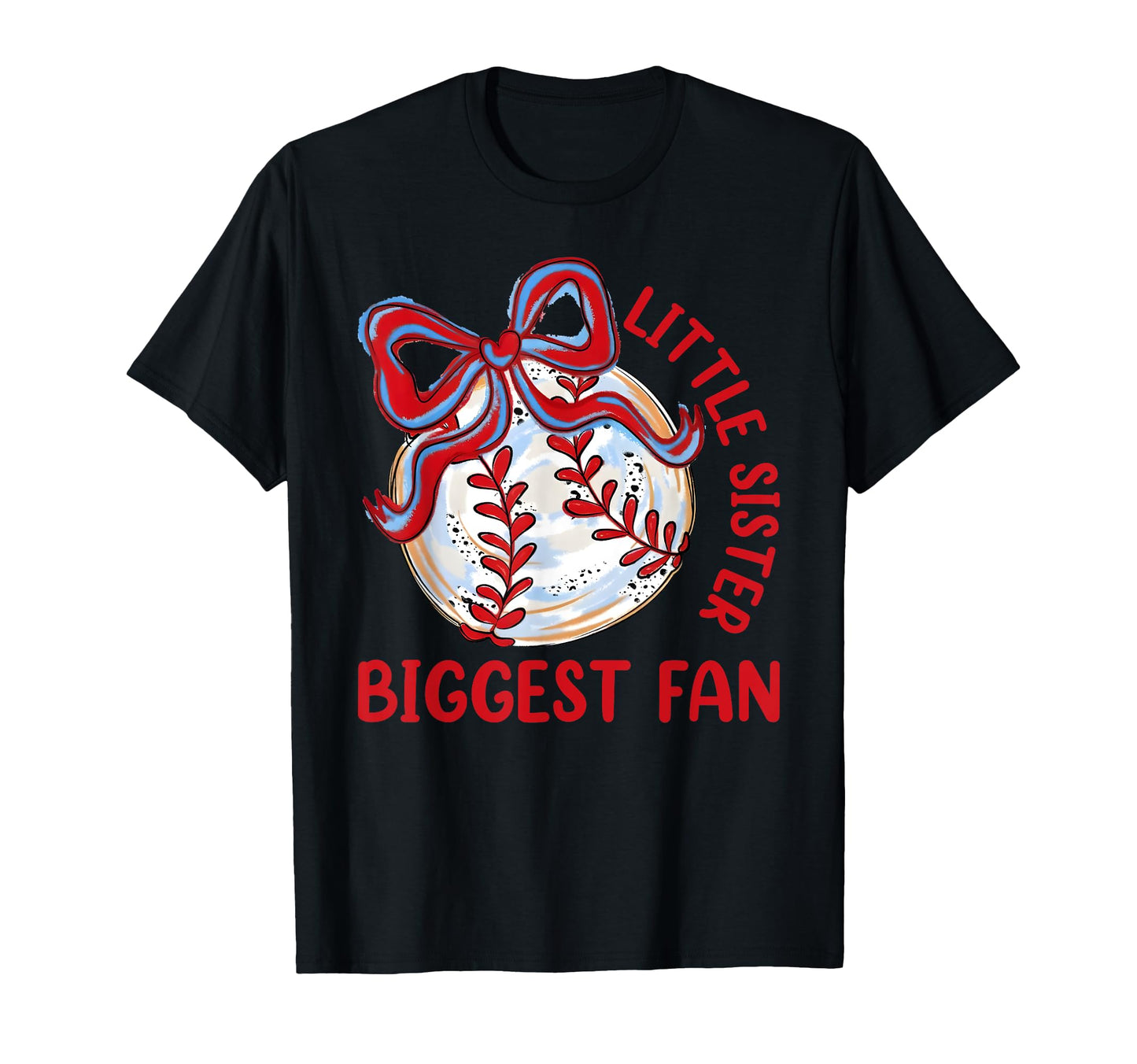 Bow Coquette Little Sister Biggest Fan T-Shirt - Unique Graphic for Adults - T-Shirt, Sweatshirt, Hoodie