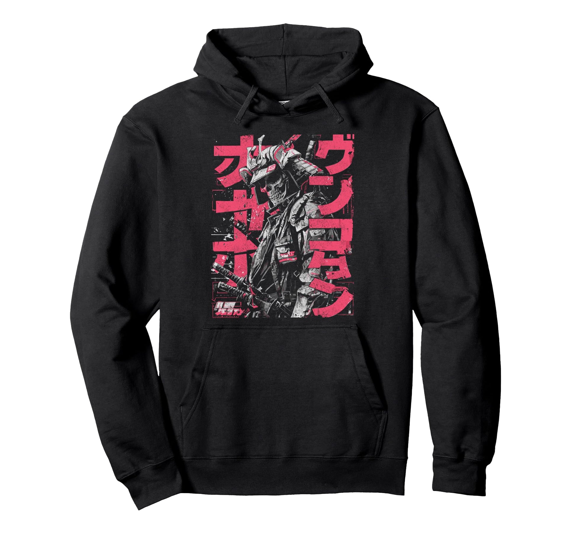 Japanese Streetwear Samurai Skeleton Hoodie - Trendy Graphic for Adults - T-Shirt, Sweatshirt, Hoodie