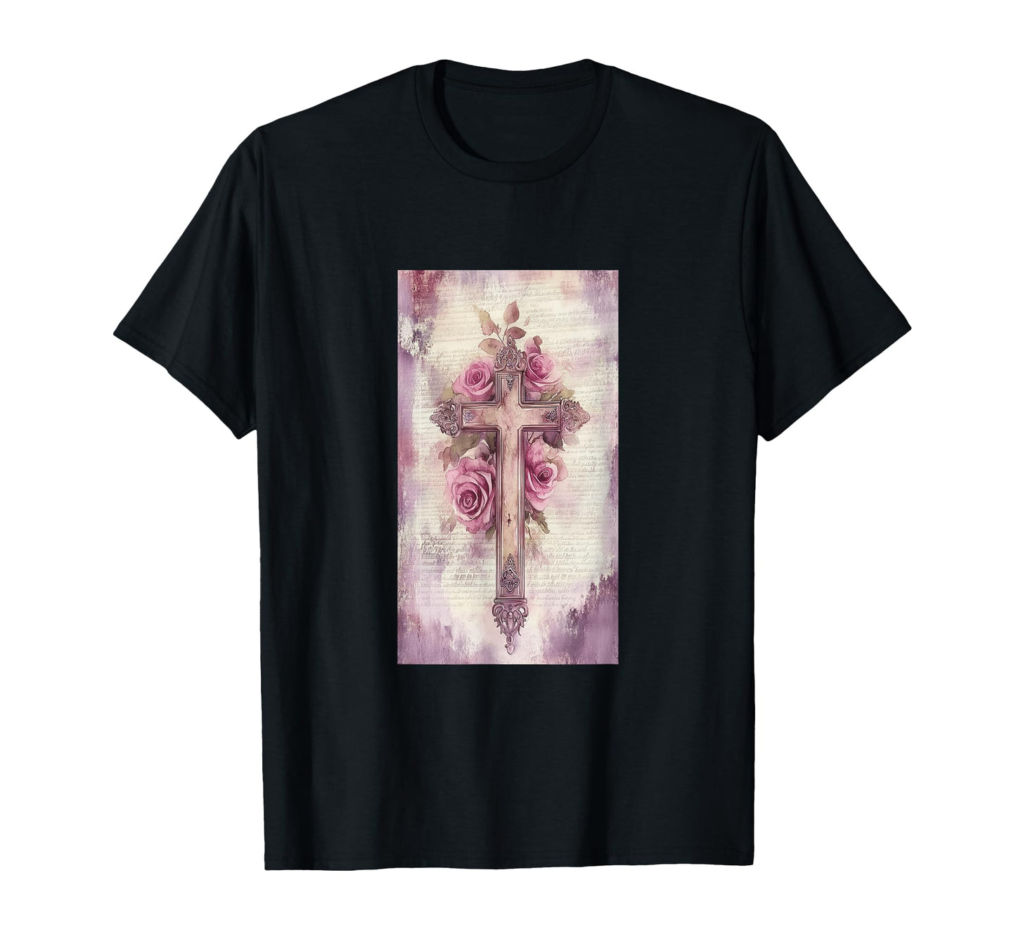 Gothic Cross Grunge Aesthetic Y2K T-Shirt - Minimalist Print for Adults - T-Shirt, Sweatshirt, Hoodie