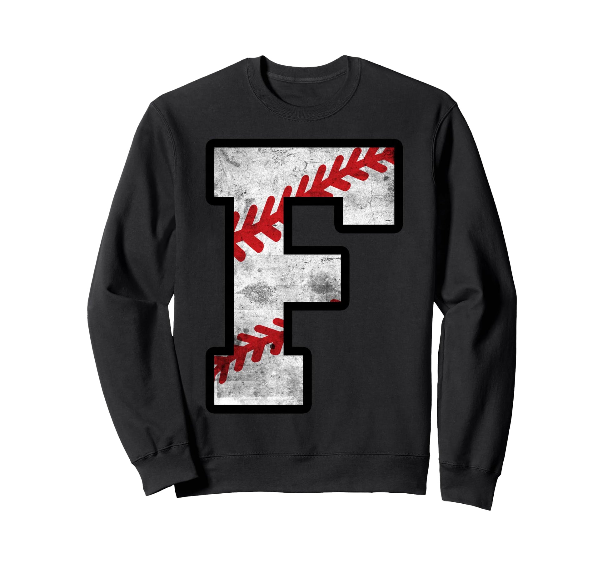 Distressed Baseball Letter F Sweatshirt - Streetwear Style Unisex - T-Shirt, Sweatshirt, Hoodie