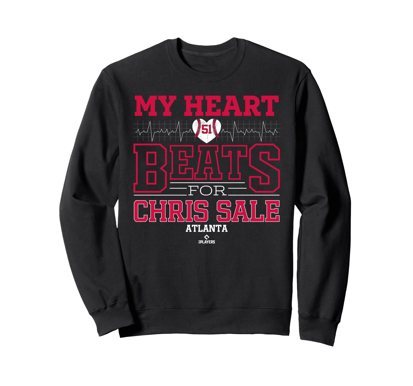 My Heart Beats Chris Sale Atlanta Sweatshirt - Minimalist Print Unisex - T-Shirt, Sweatshirt, Hoodie