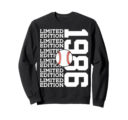 1986 Baseball 40Th Birthday Sweatshirt - Trendy Graphic Unisex - T-Shirt, Sweatshirt, Hoodie