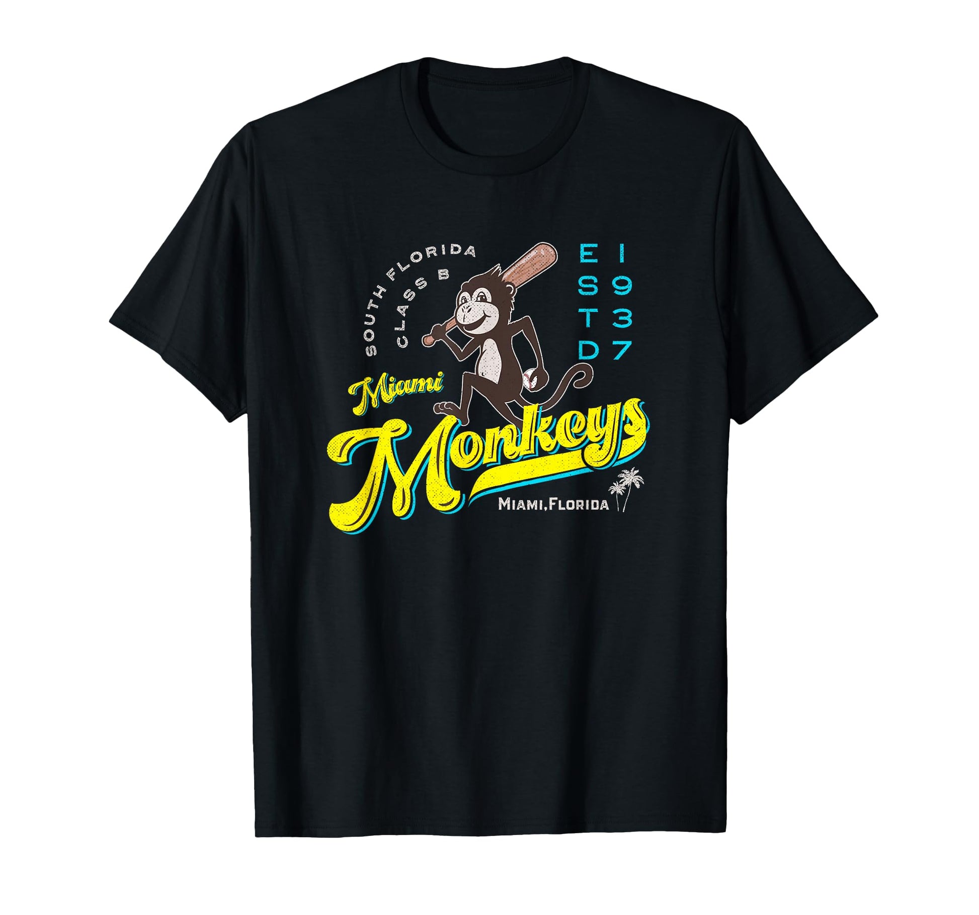 Miami Monkeys Baseball Minor League T-Shirt - Novelty Apparel Men Women - T-Shirt, Sweatshirt, Hoodie